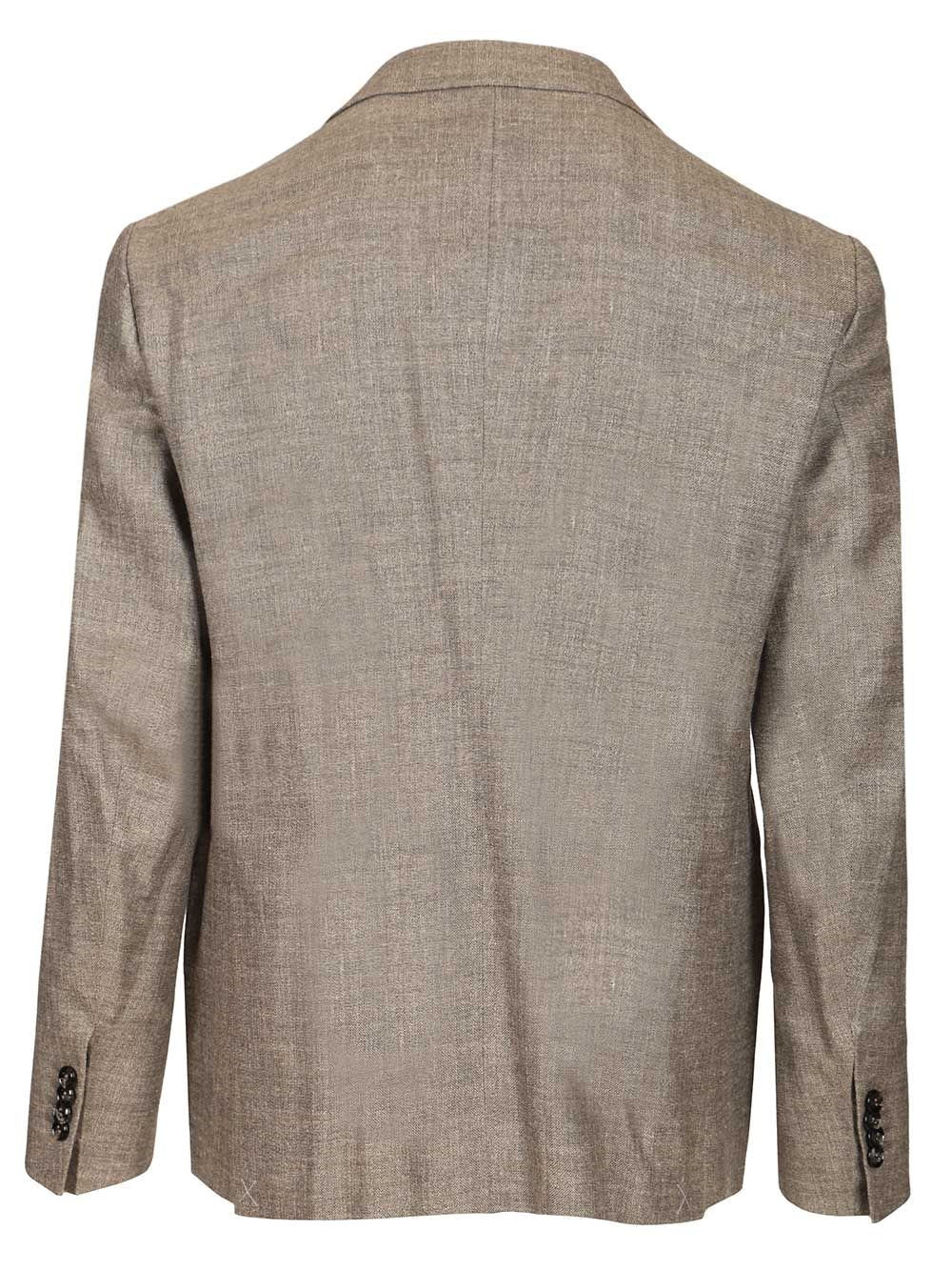 Giorgio Armani Men Double-Breasted Linen Blend Blazer GIORGIO ARMANI