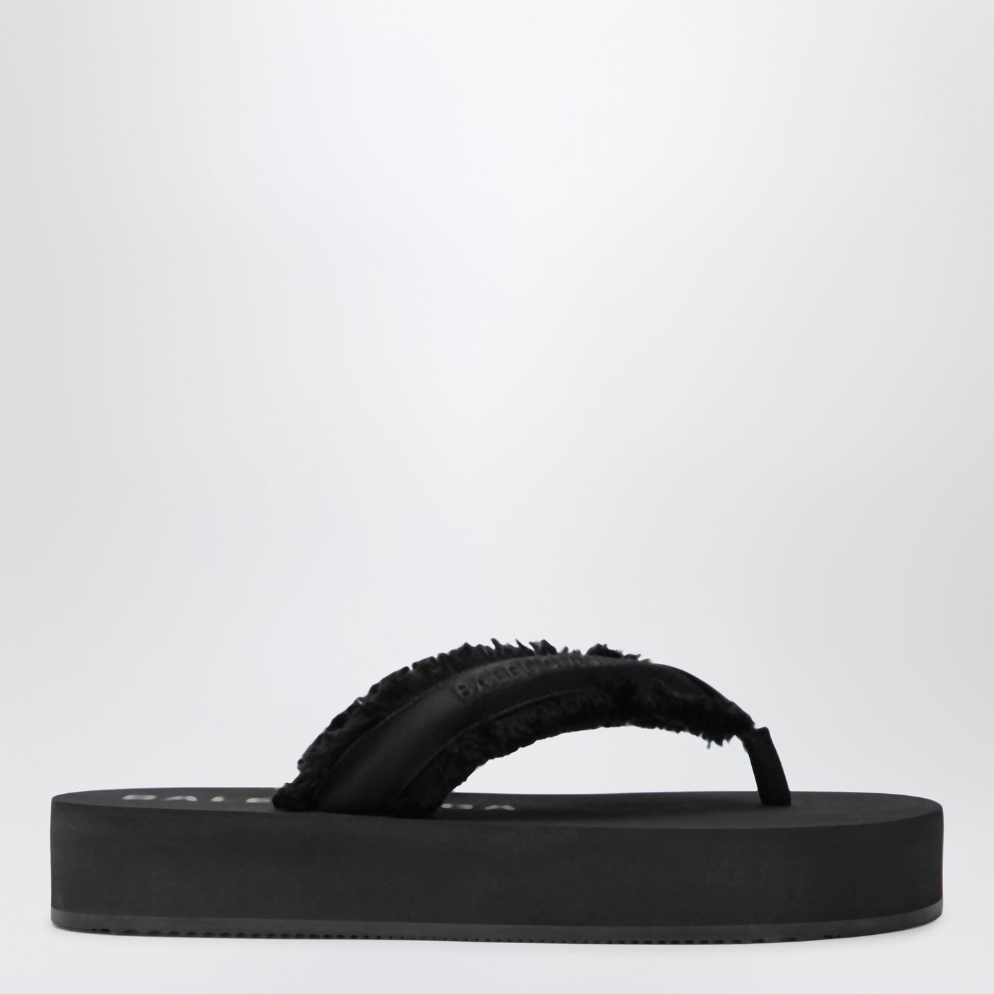 Balenciaga Jet Lag Thong Sandals In Black Satin Women BALENCIAGA