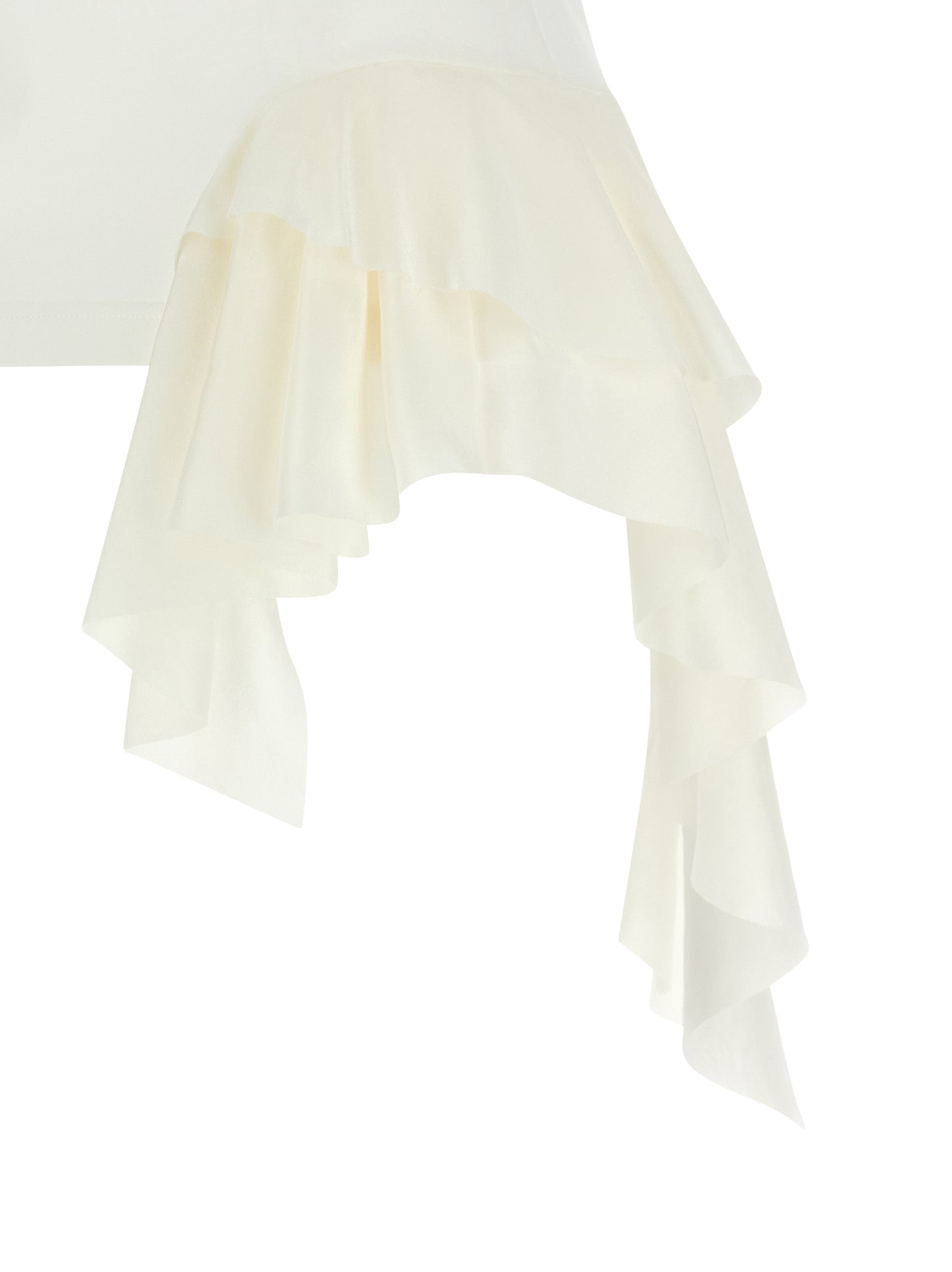 Mcqueen Women Silk Ruffle Tank Top ALEXANDER MCQUEEN