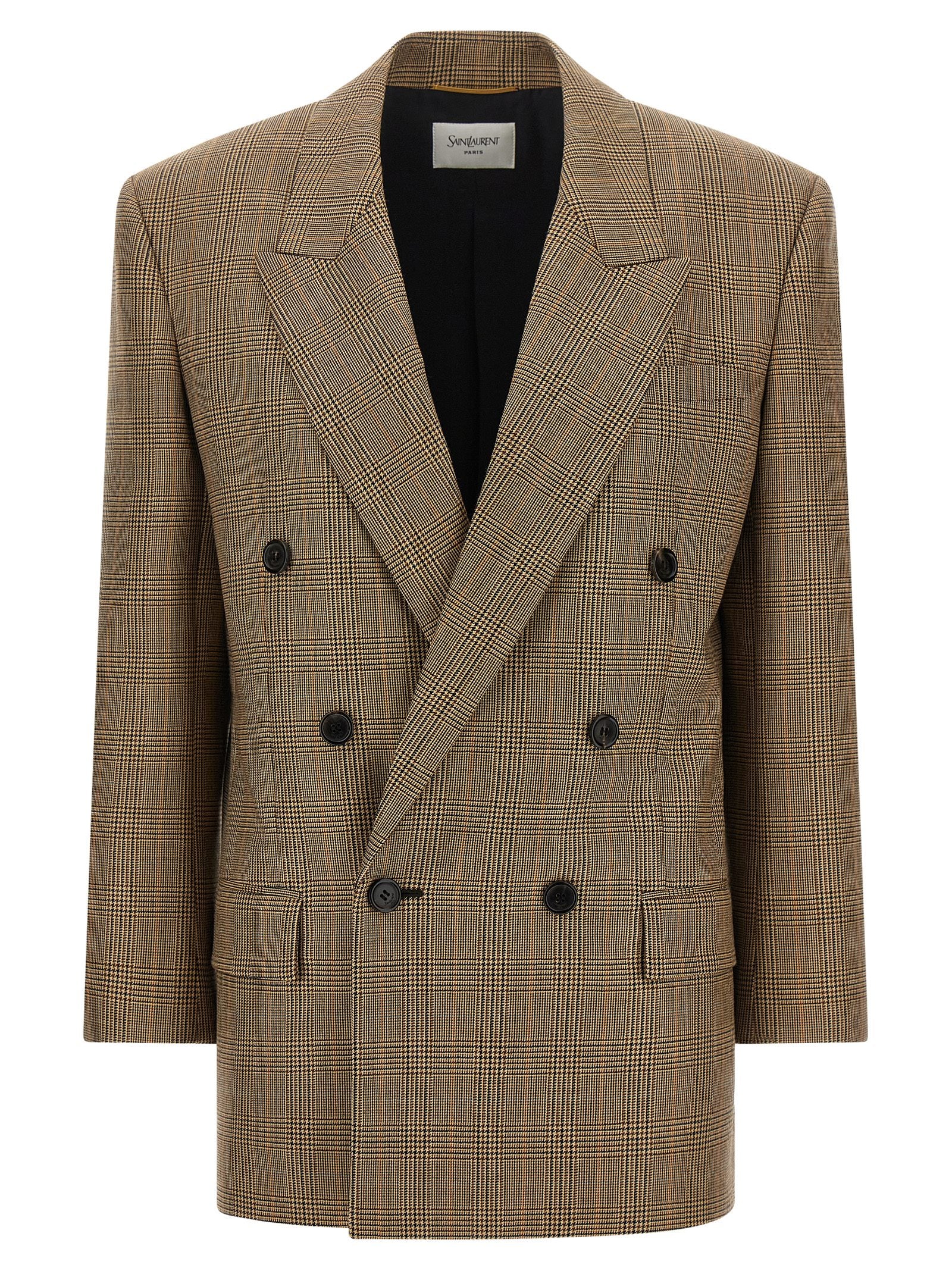 Saint Laurent Women Prince Of Wales Houndstooth Blazer SAINT LAURENT