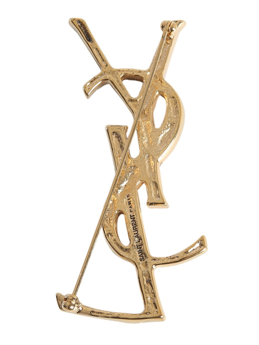 Saint Laurent Women Spilla Coccodrillo Cassandre SAINT LAURENT