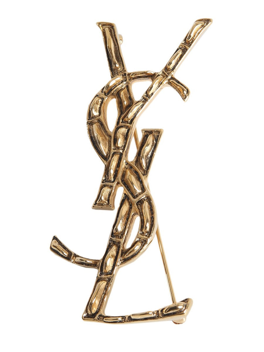 Saint Laurent Women Spilla Coccodrillo Cassandre SAINT LAURENT