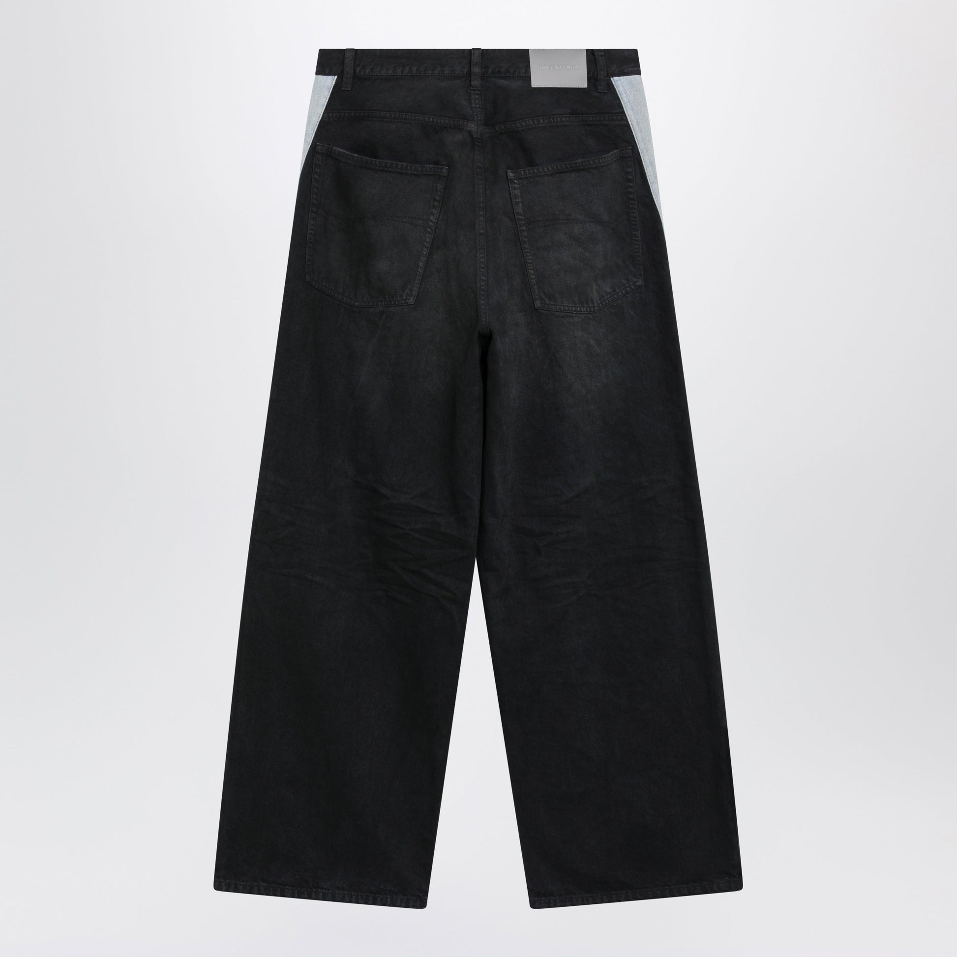 Balenciaga Denim Trousers With Dark Brown And Black Trims Men BALENCIAGA