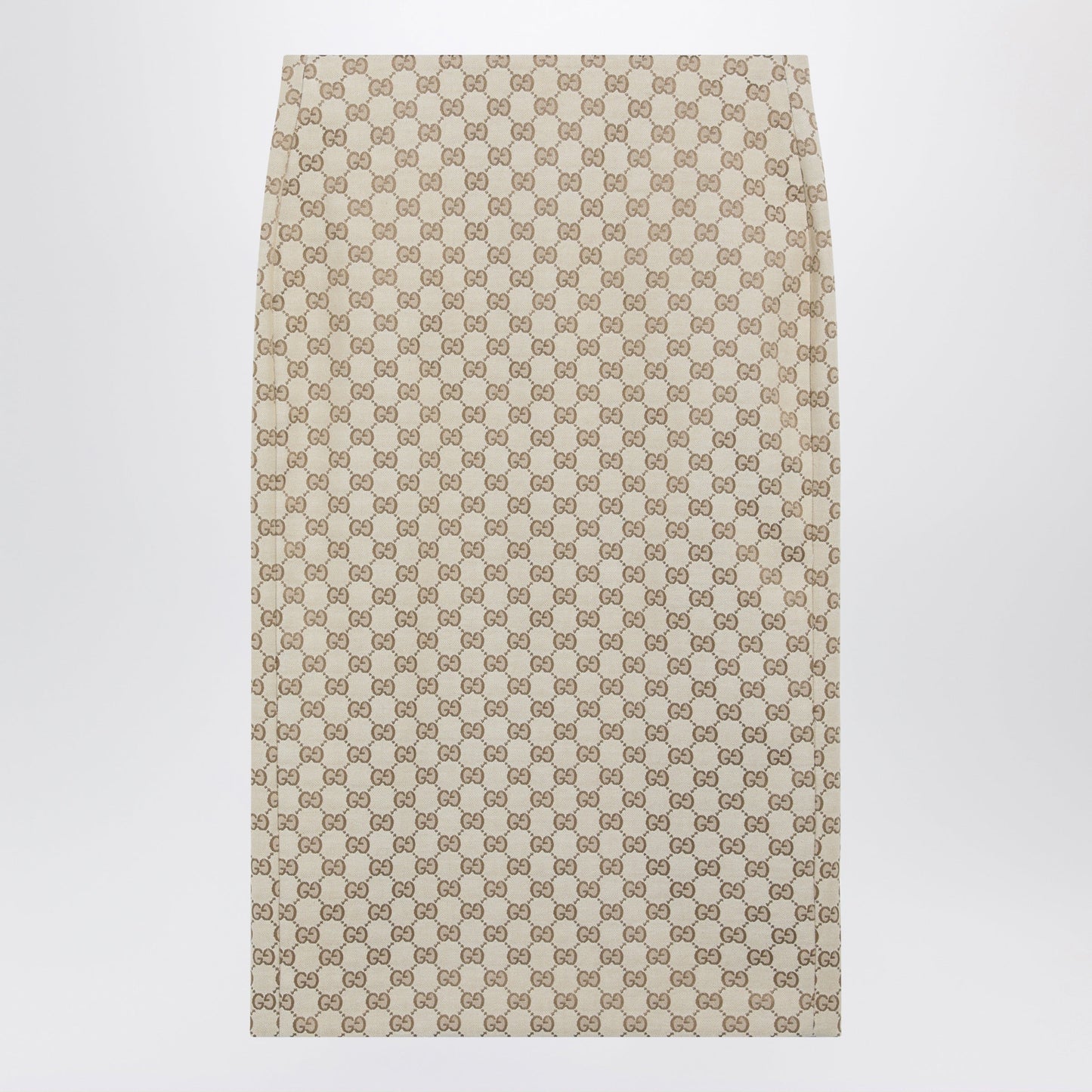 Gucci Midi Skirt In New Sand Gg Cotton Women GUCCI