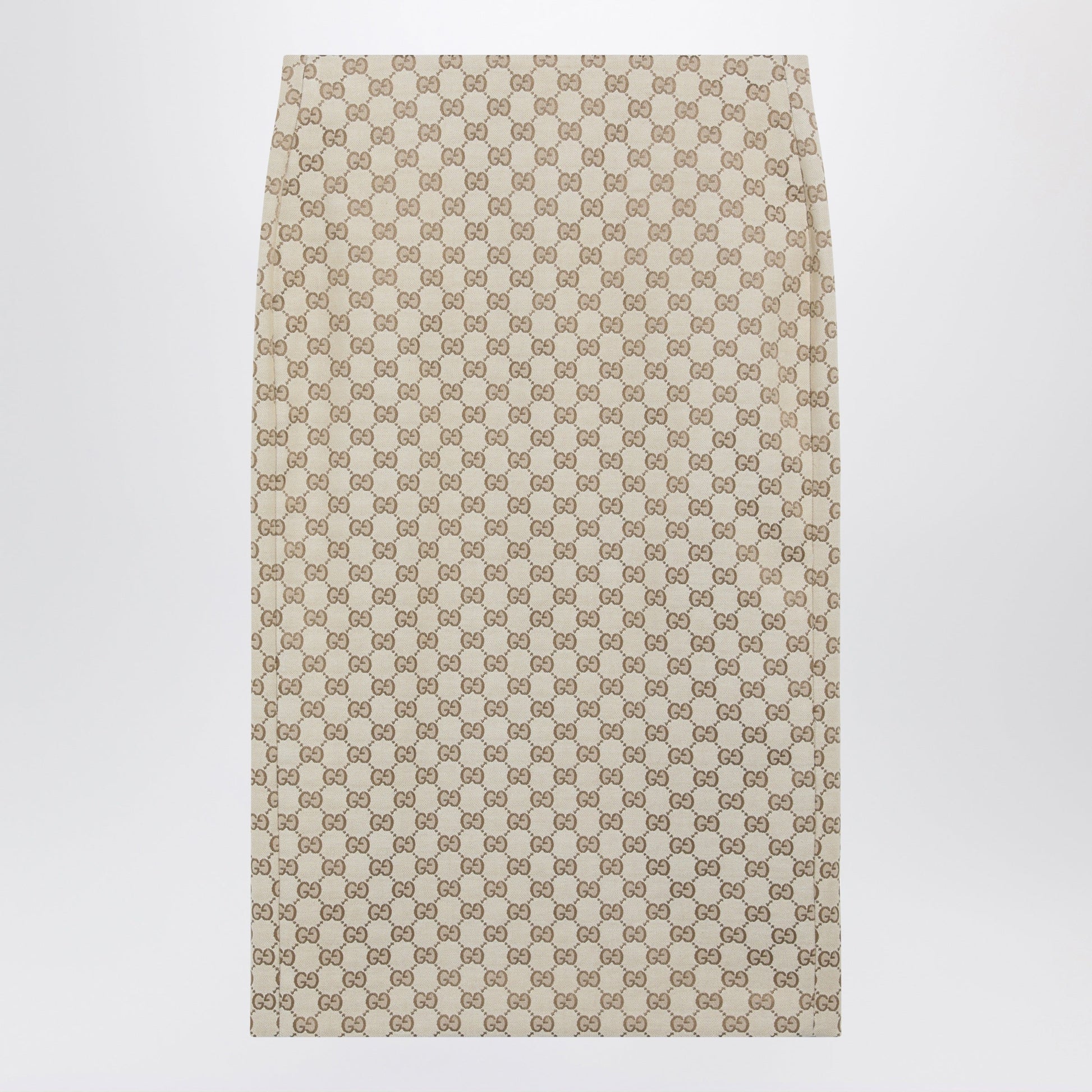 Gucci Midi Skirt In New Sand Gg Cotton Women GUCCI