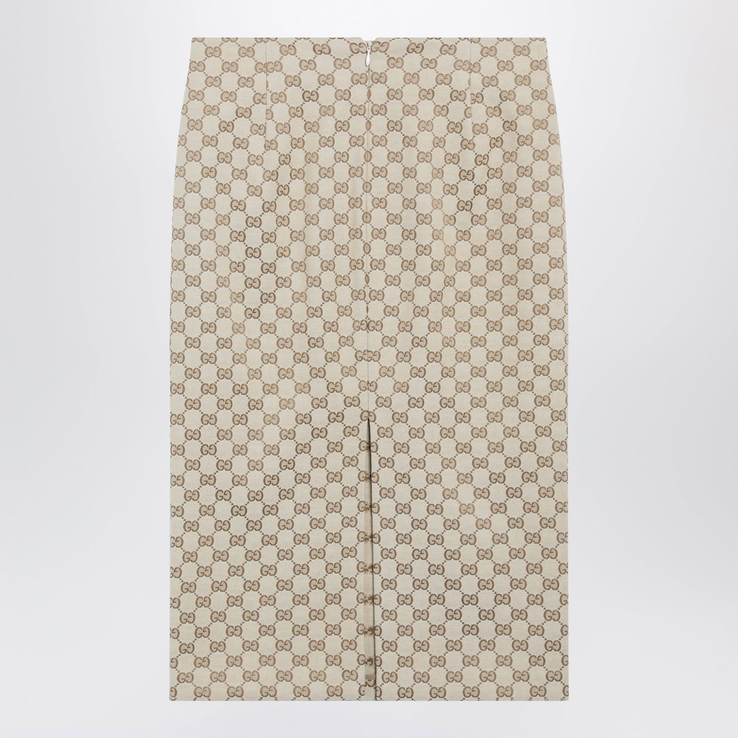 Gucci Midi Skirt In New Sand Gg Cotton Women GUCCI