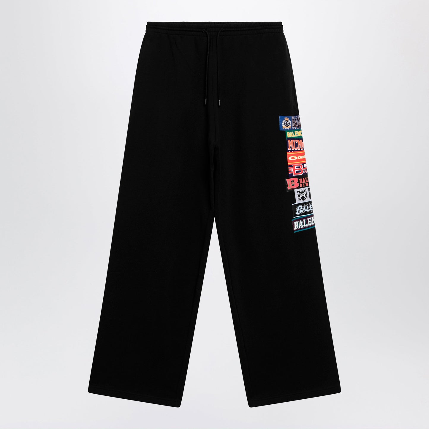 Balenciaga Black Jogger Trousers With Logo Print Men BALENCIAGA