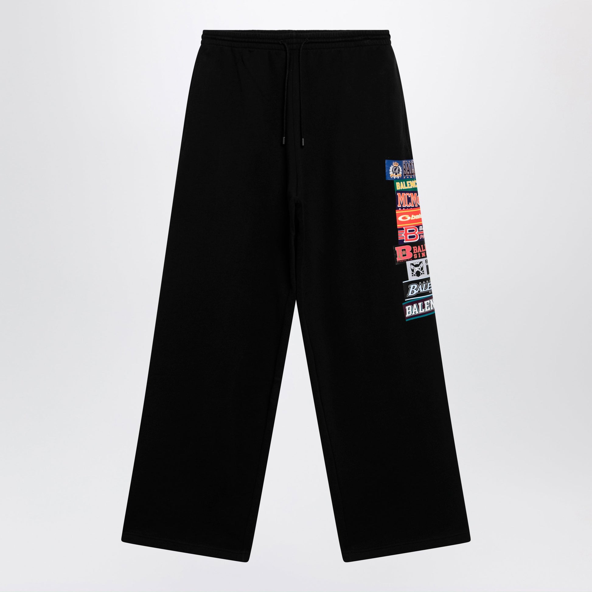 Balenciaga Black Jogger Trousers With Logo Print Men BALENCIAGA