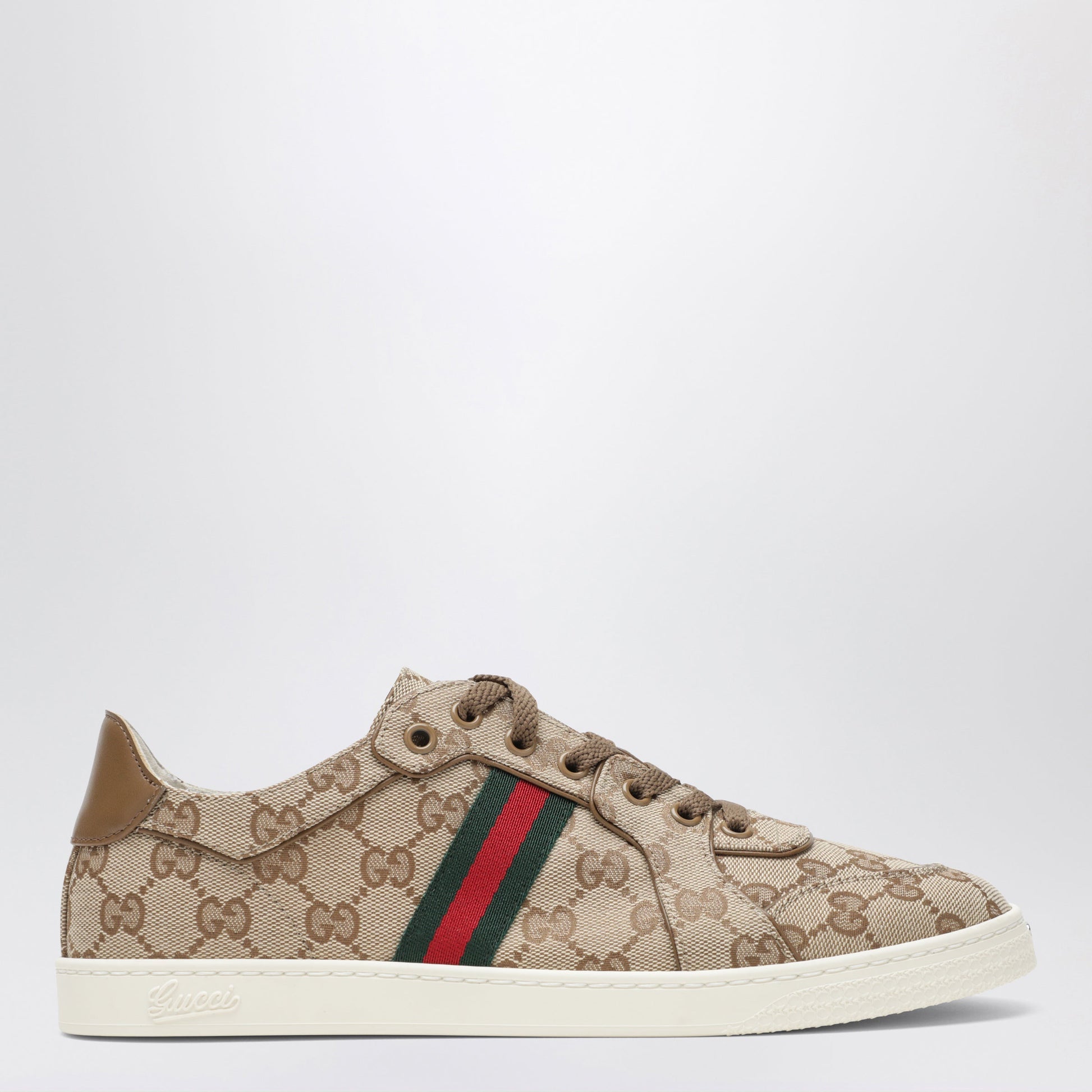 Gucci Stretch Sneakers In Beige Sand Gg Canvas Women GUCCI
