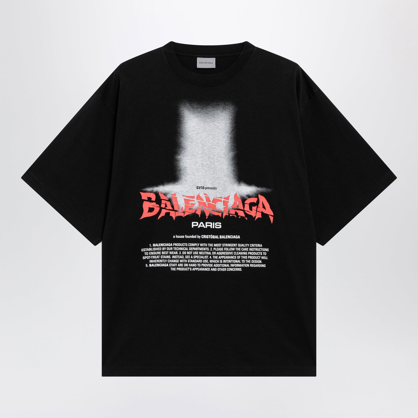 Balenciaga Women's The Door Oversize T-Shirt In Black Cotton Women BALENCIAGA