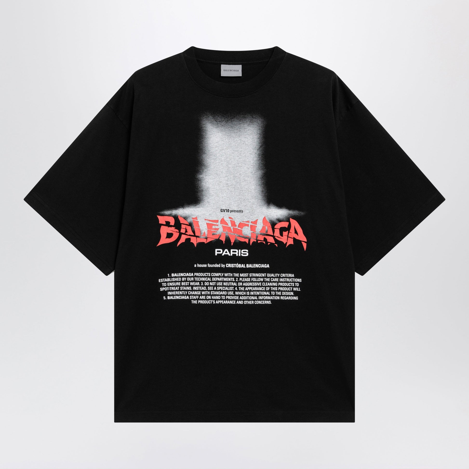 Balenciaga Women's The Door Oversize T-Shirt In Black Cotton Women BALENCIAGA