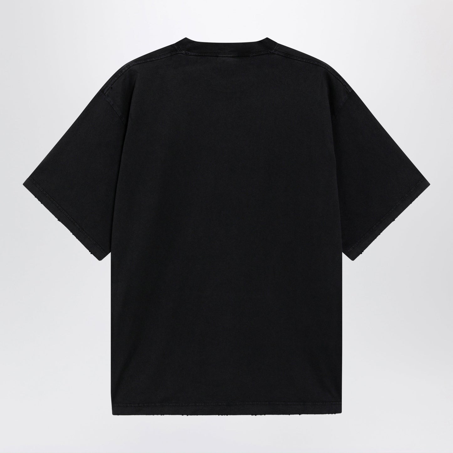 Balenciaga Black Faded Oversized T-Shirt With Logo Print Women BALENCIAGA