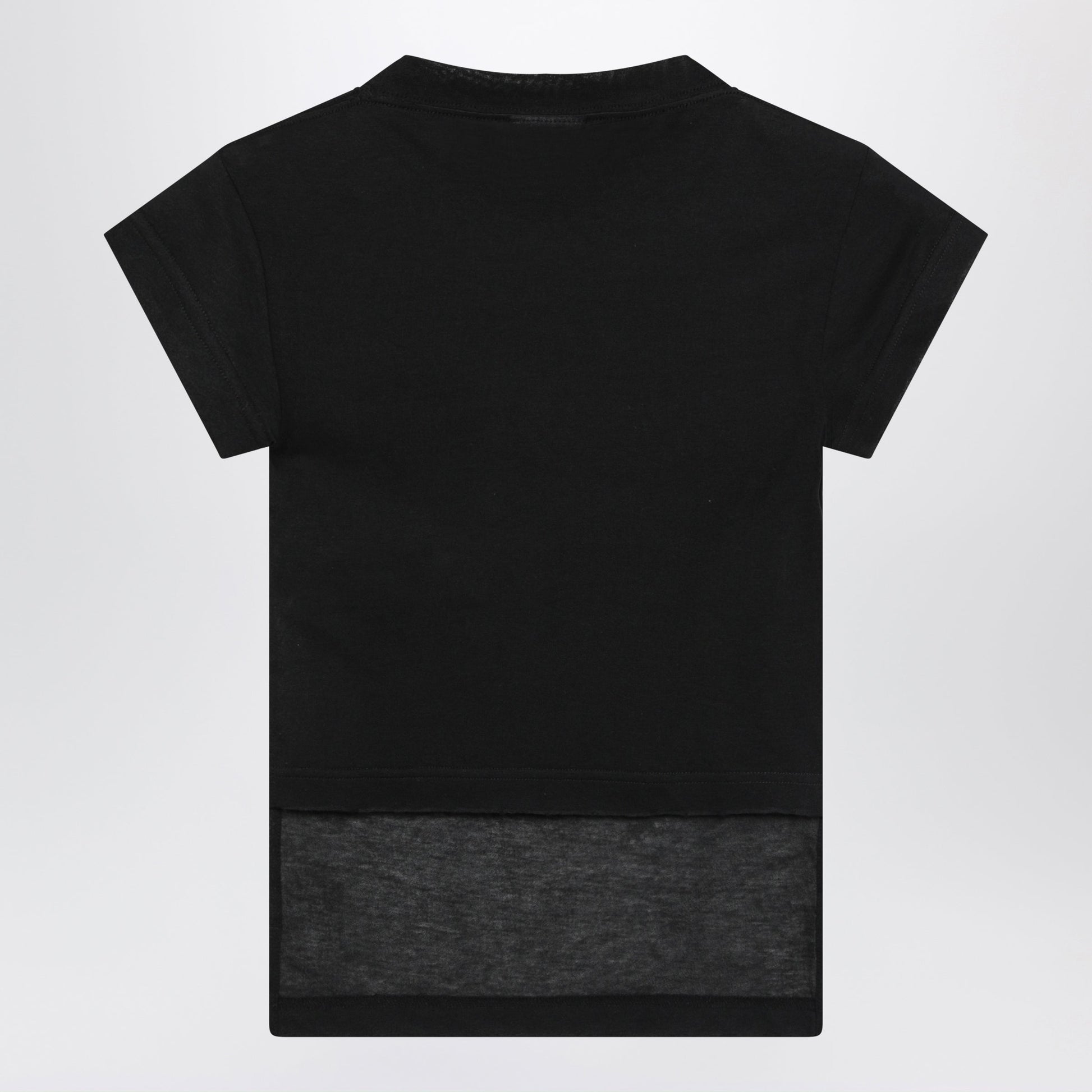 Balenciaga Messy Spray T-Shirt With Cut-Out Back In Cotton Black Women BALENCIAGA