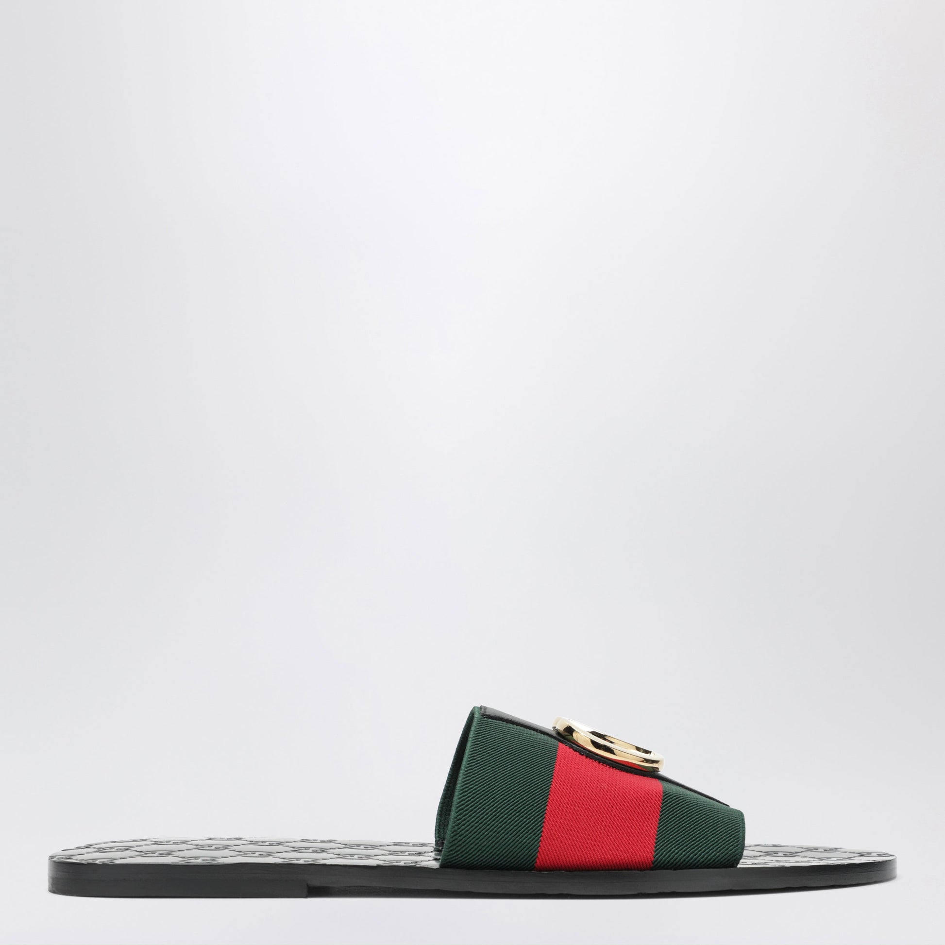Gucci Black Leather Riviera Slides Men GUCCI