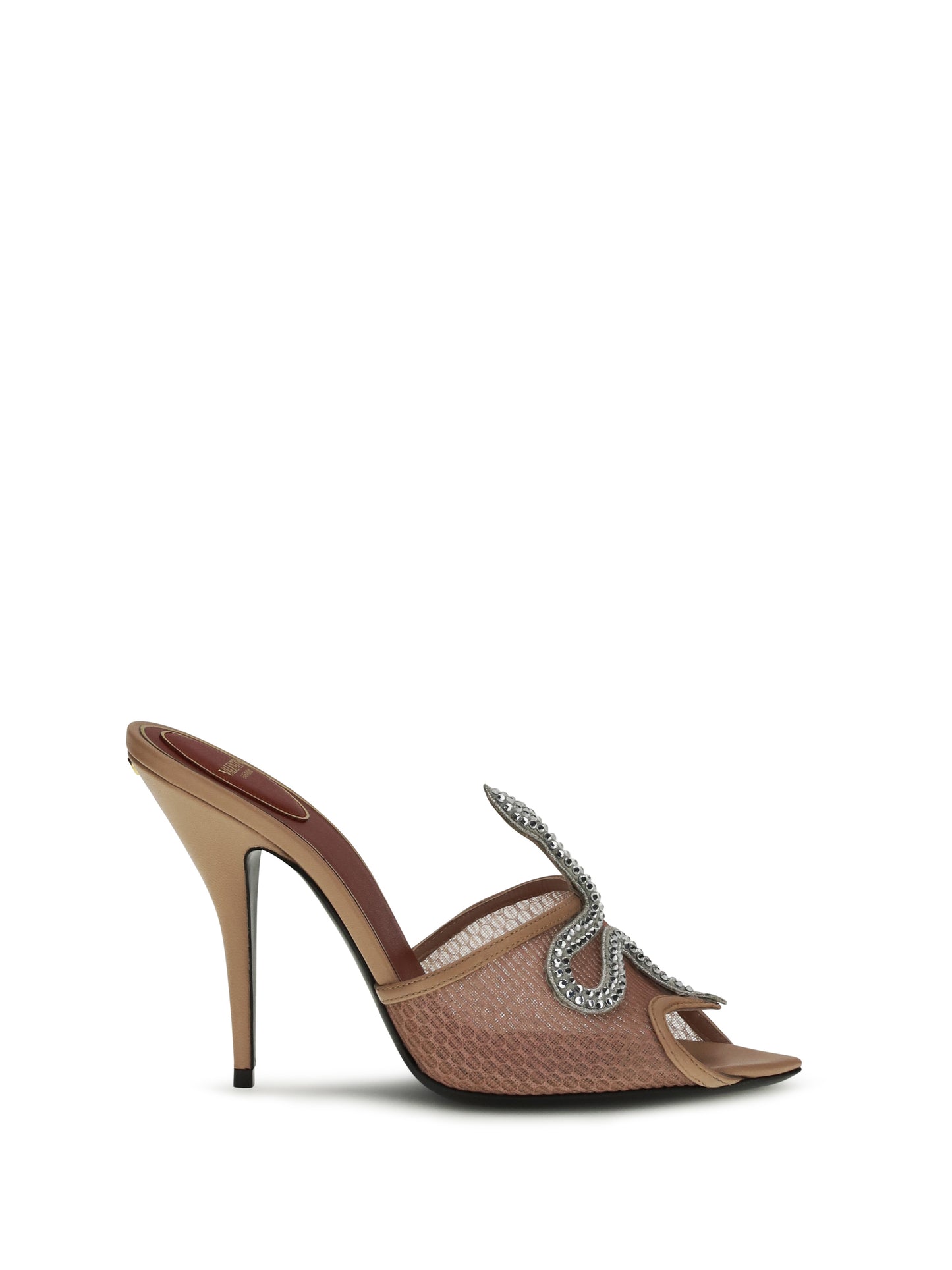 Valentino Garavani Women Coeur Vipère Sandals With Mesh VALENTINO GARAVANI