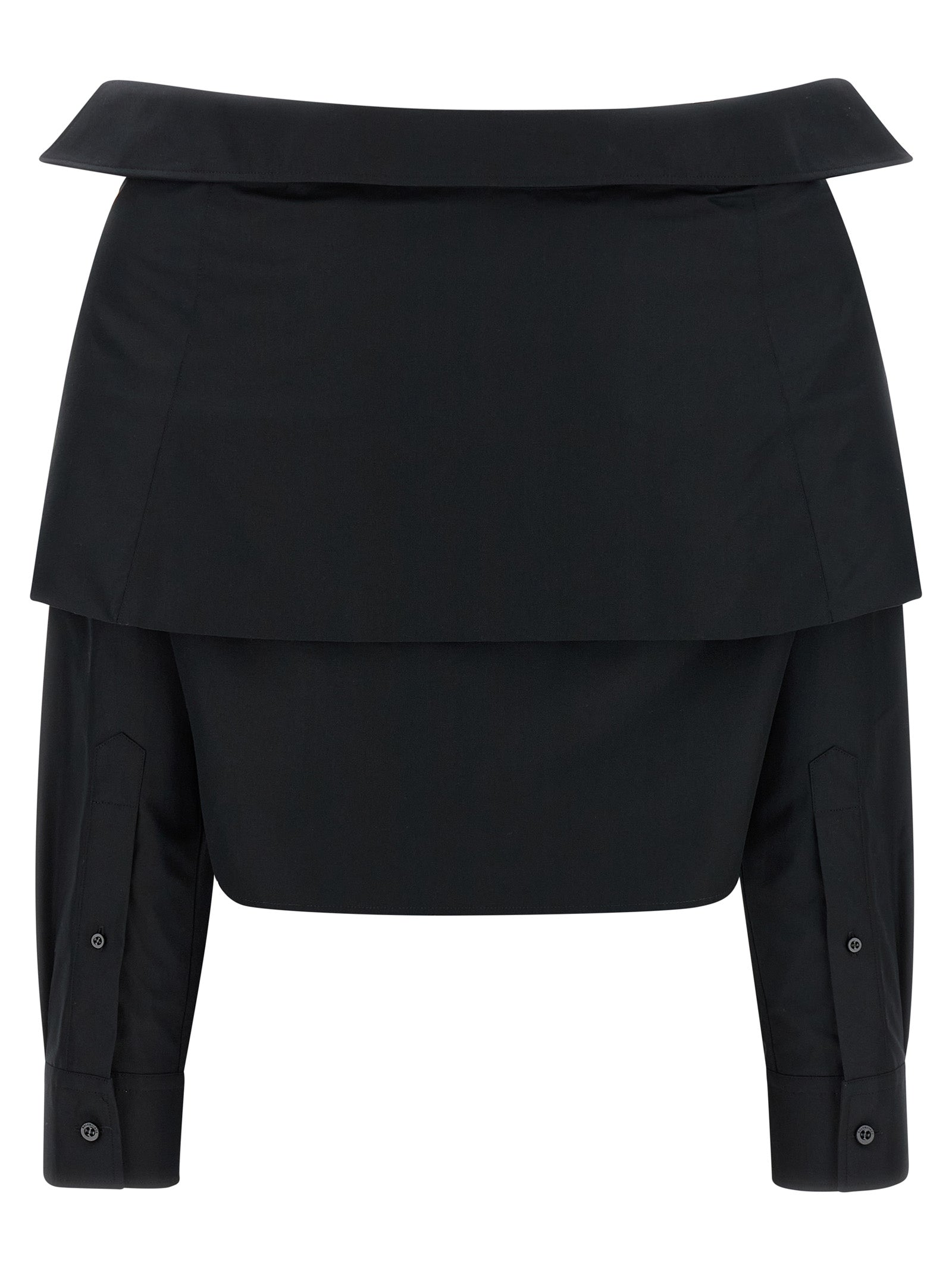Balenciaga Women Crop Shirt Off The Shoulder BALENCIAGA