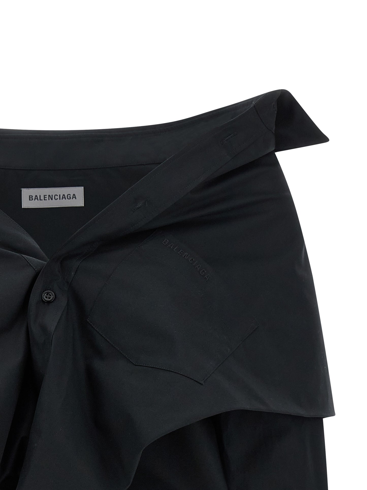 Balenciaga Women Crop Shirt Off The Shoulder BALENCIAGA