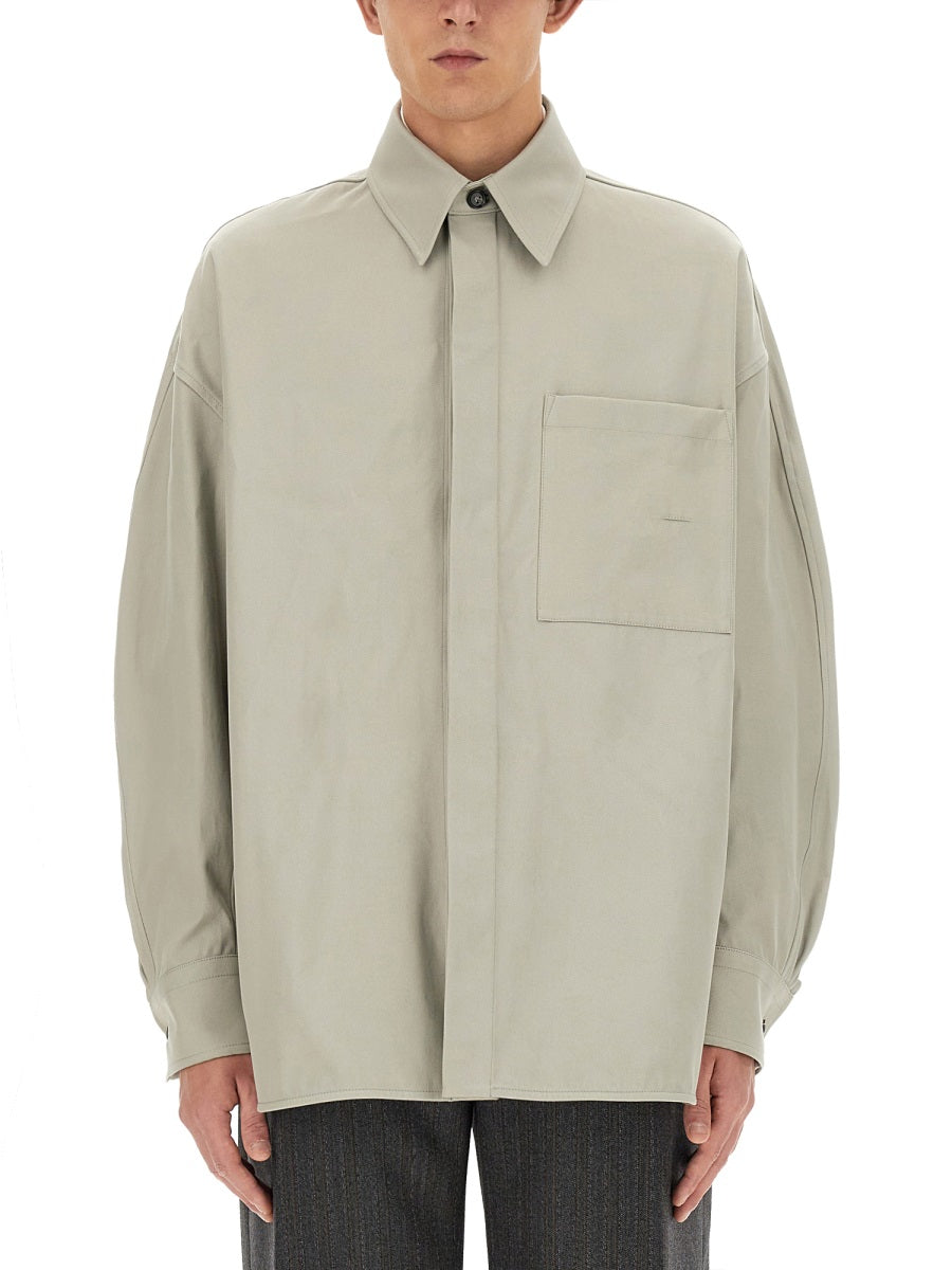 Bottega Veneta Men Cotton Twill Over Shirt BOTTEGA VENETA
