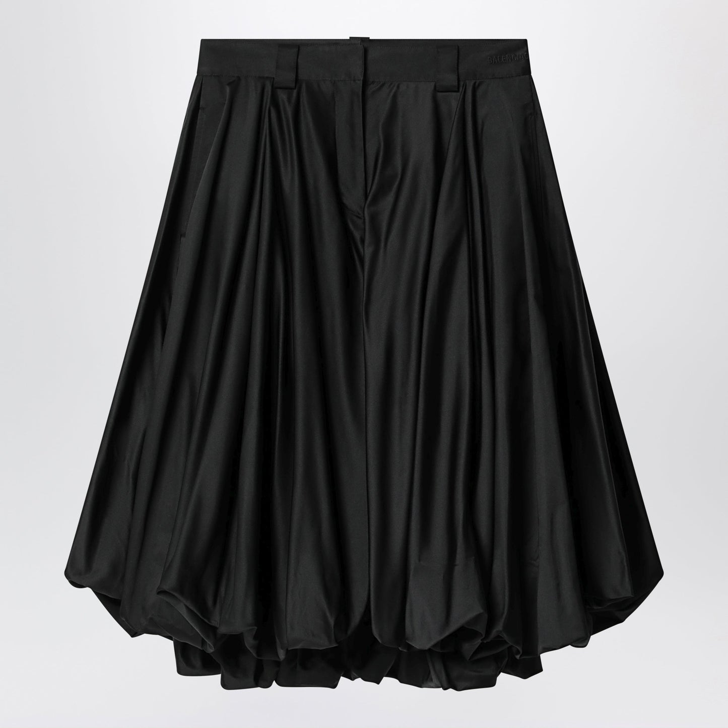 Balenciaga Black Balloon Skirt In Silk Blend Women BALENCIAGA