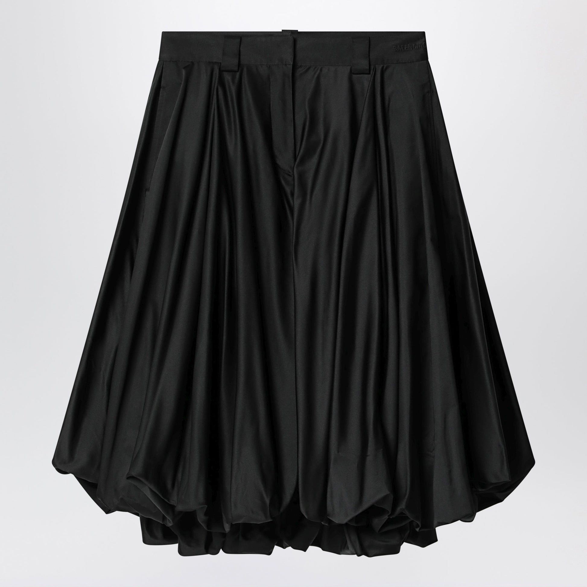 Balenciaga Black Balloon Skirt In Silk Blend Women BALENCIAGA