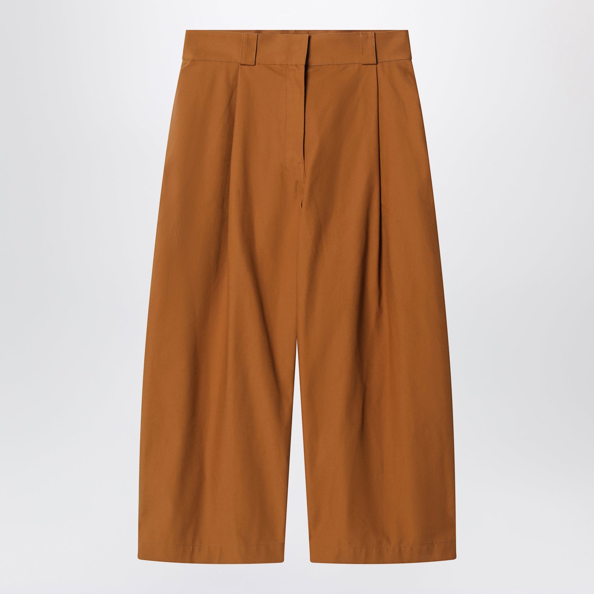 Balenciaga Camel-Colored Cotton Trousers Women BALENCIAGA