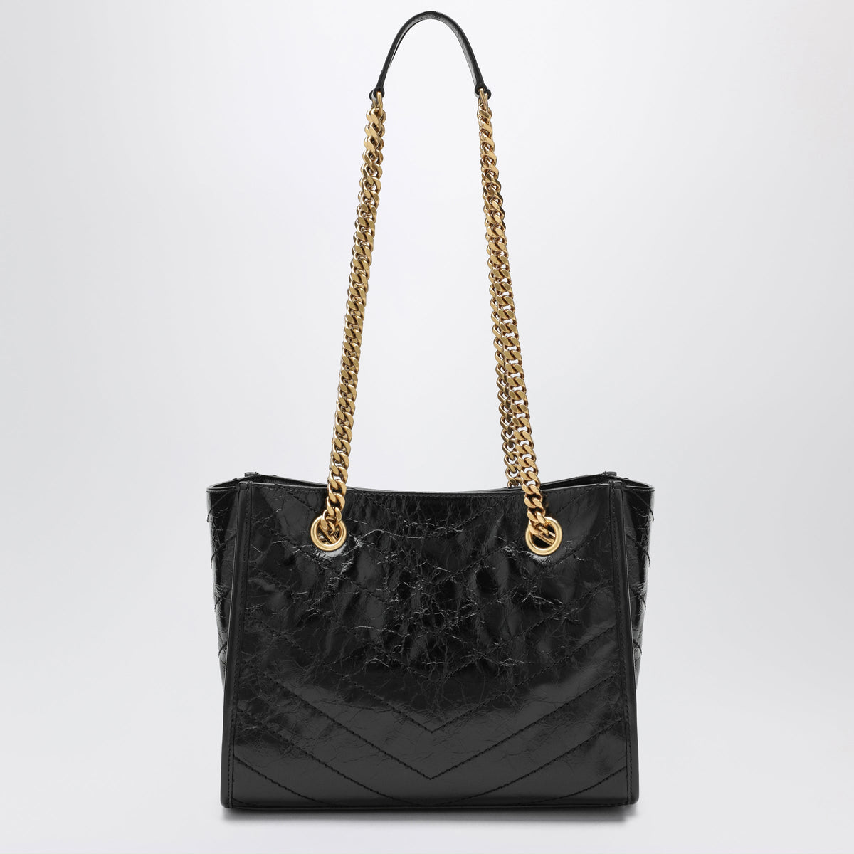 Saint Laurent Niki Small Black Leather Shopping Bag Women SAINT LAURENT