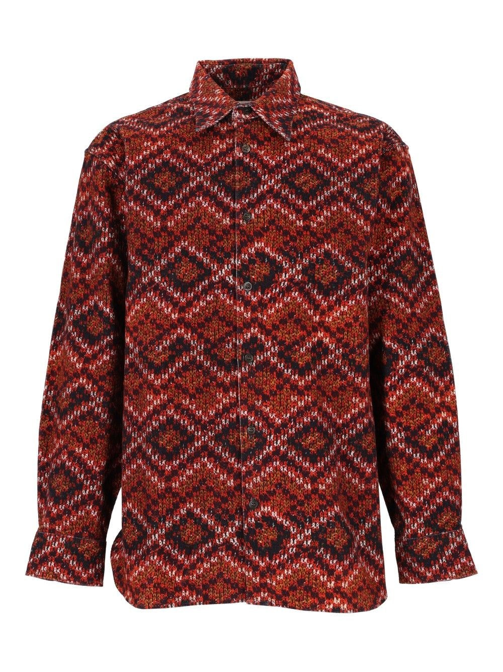 Dries Van Noten Men Printed Velvet Shirt DRIES VAN NOTEN