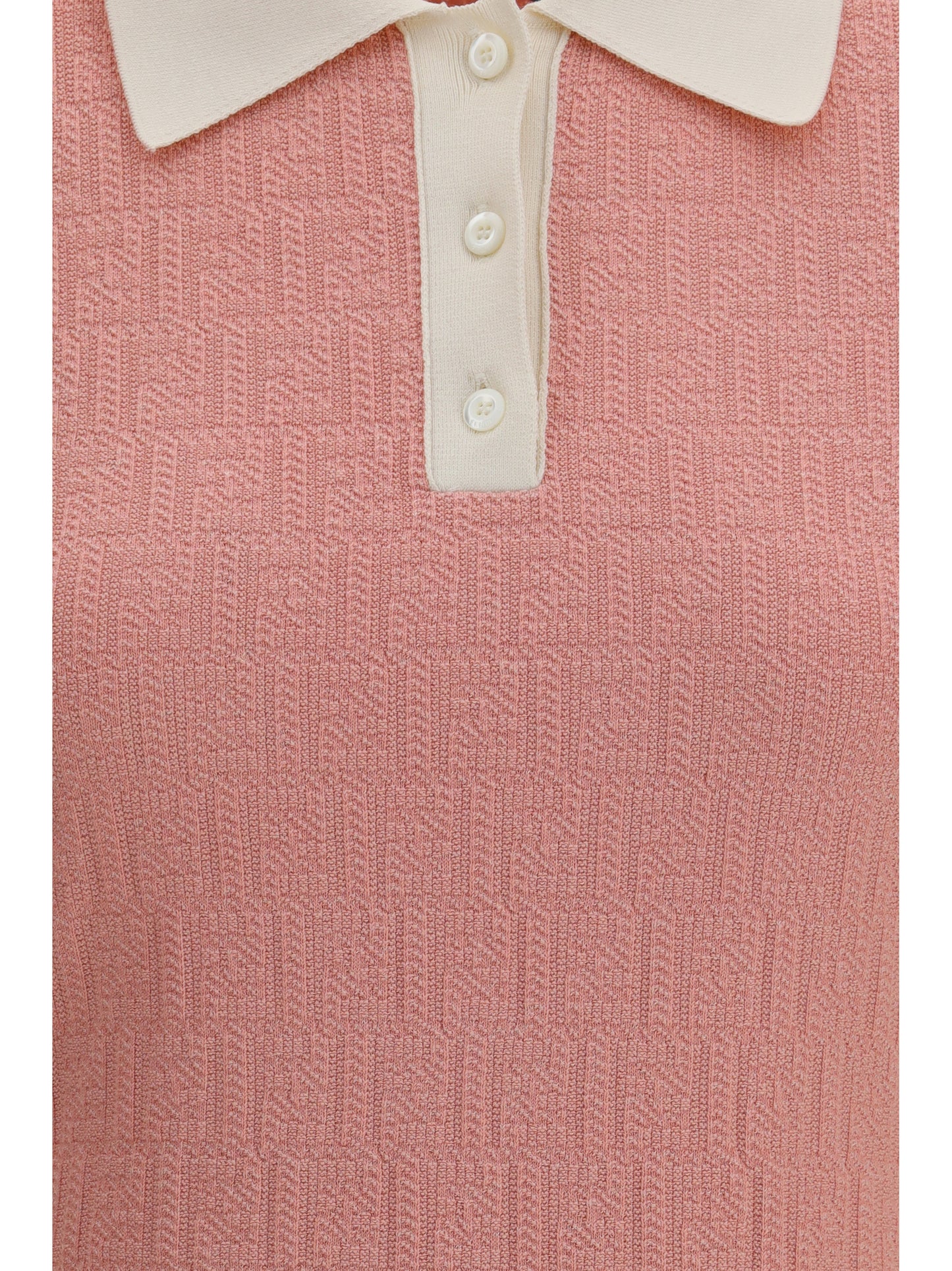 Fendi Women Short Fitted Cotton And Silk Ff Dress FENDI