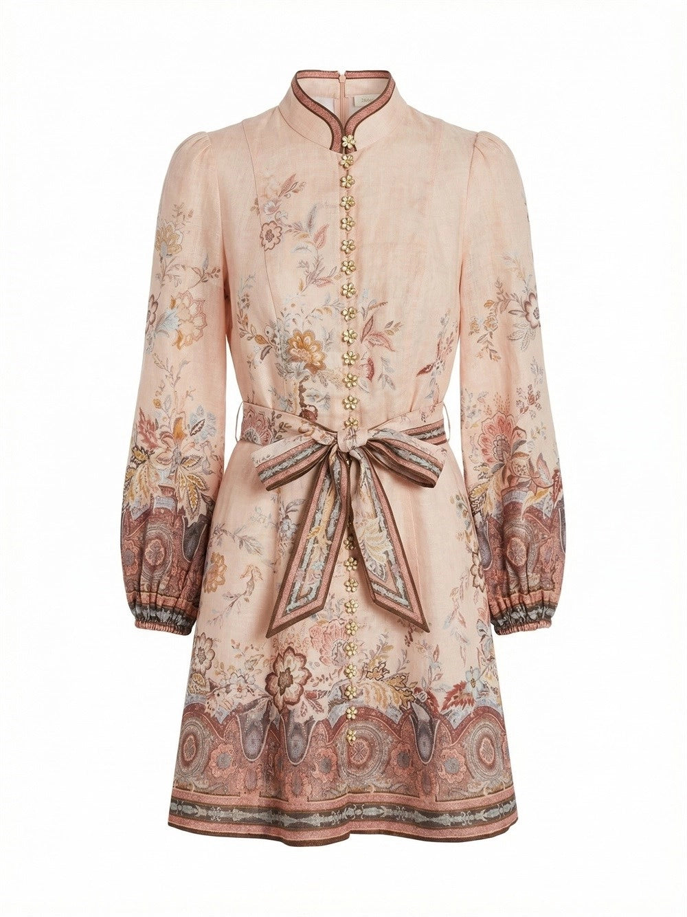 Zimmermann Women `Alchemy` Button Mini Dress ZIMMERMANN