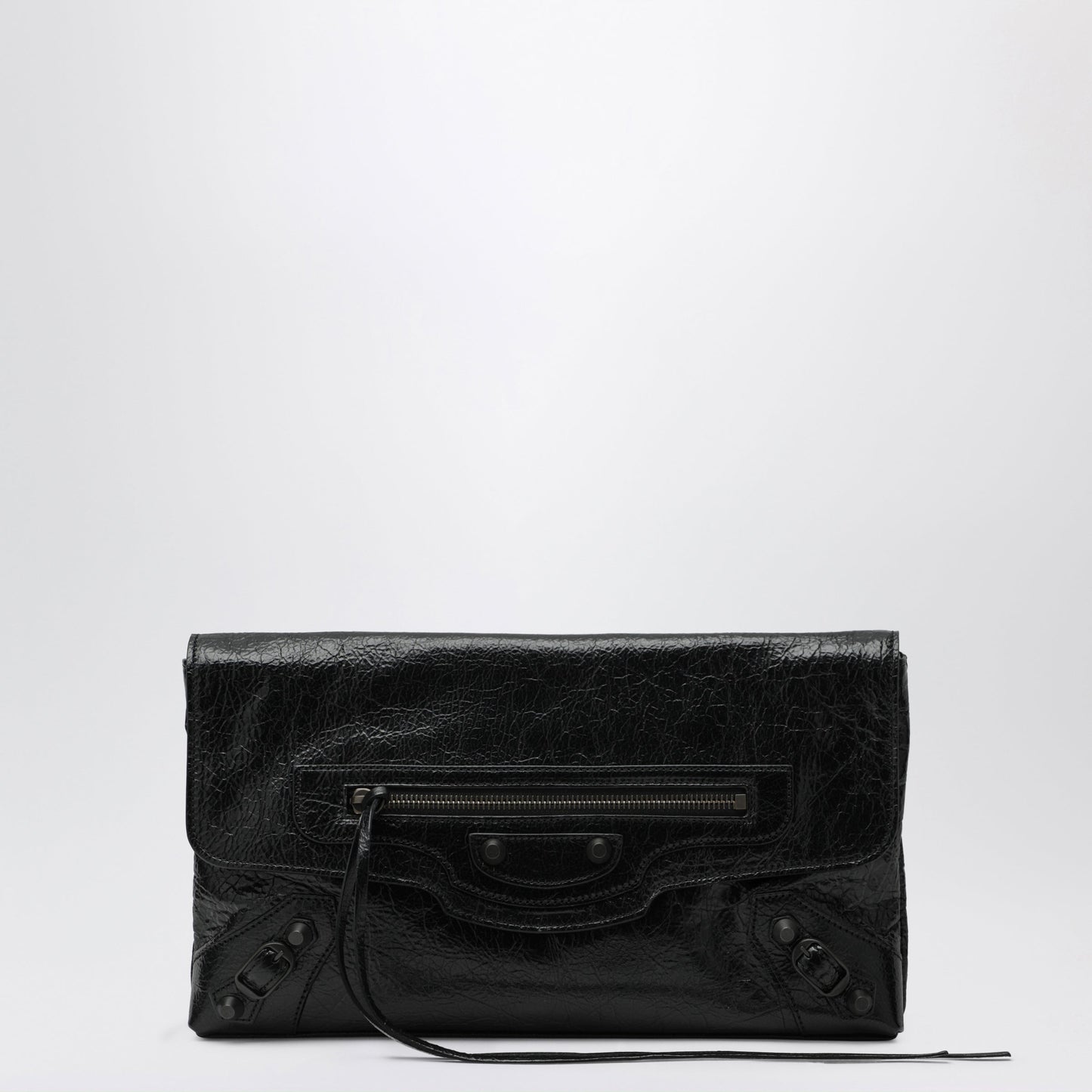 Balenciaga Clutch Le City In Black Arena Lambskin Leather Women BALENCIAGA