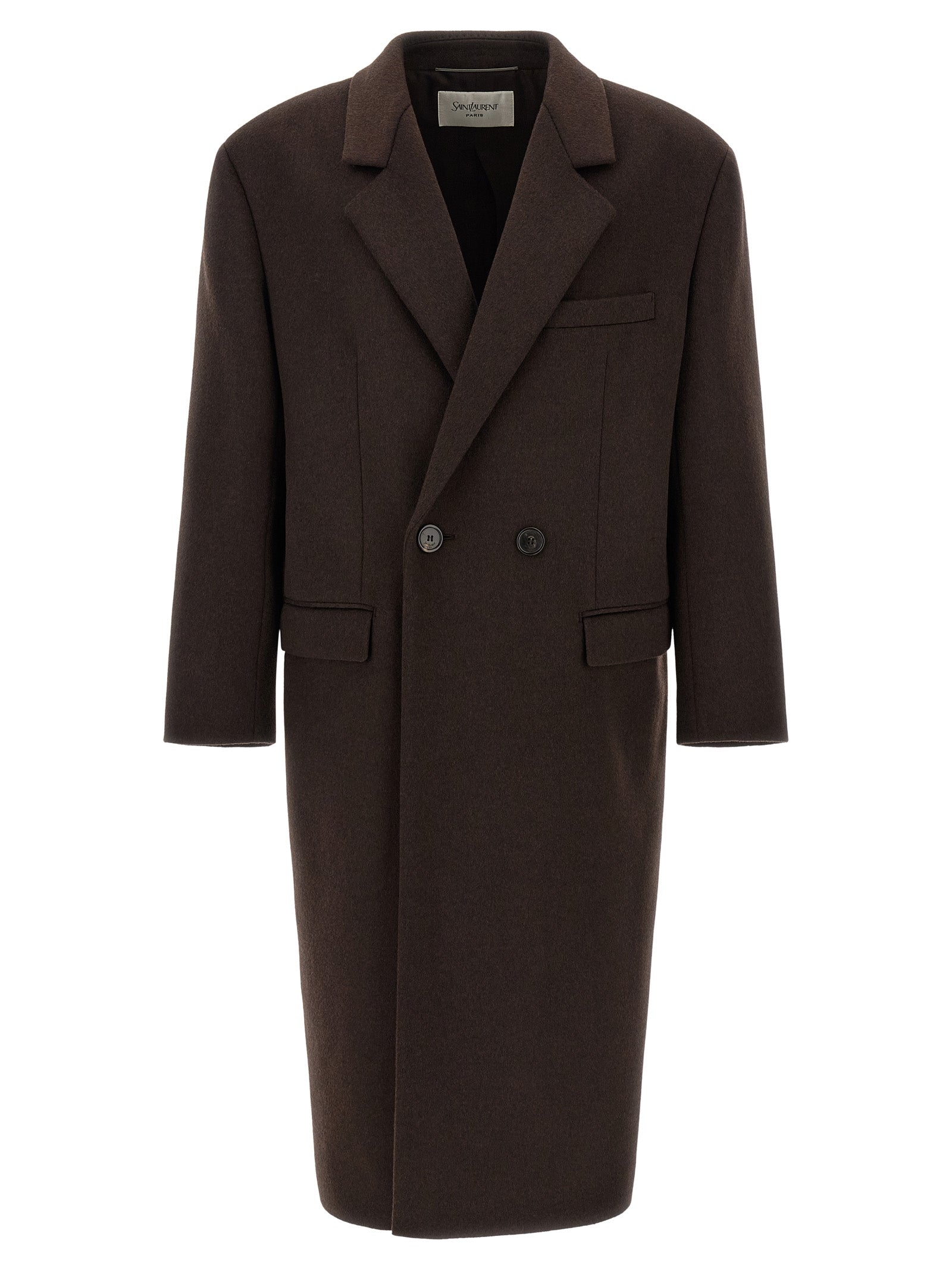 Saint Laurent Men Double-Face Combed Wool Coat SAINT LAURENT