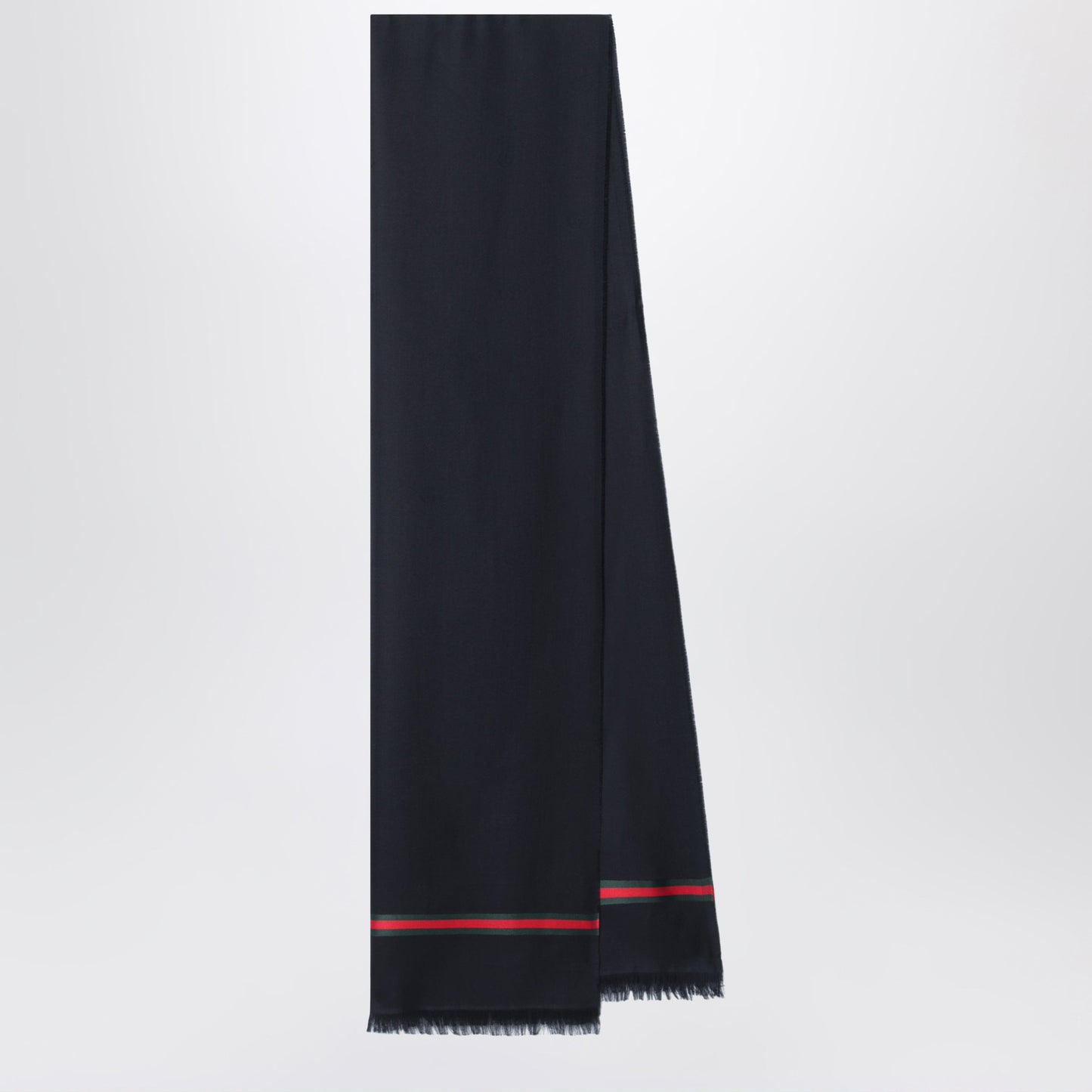 Gucci Midnight Blue Wool And Silk Stole Men GUCCI