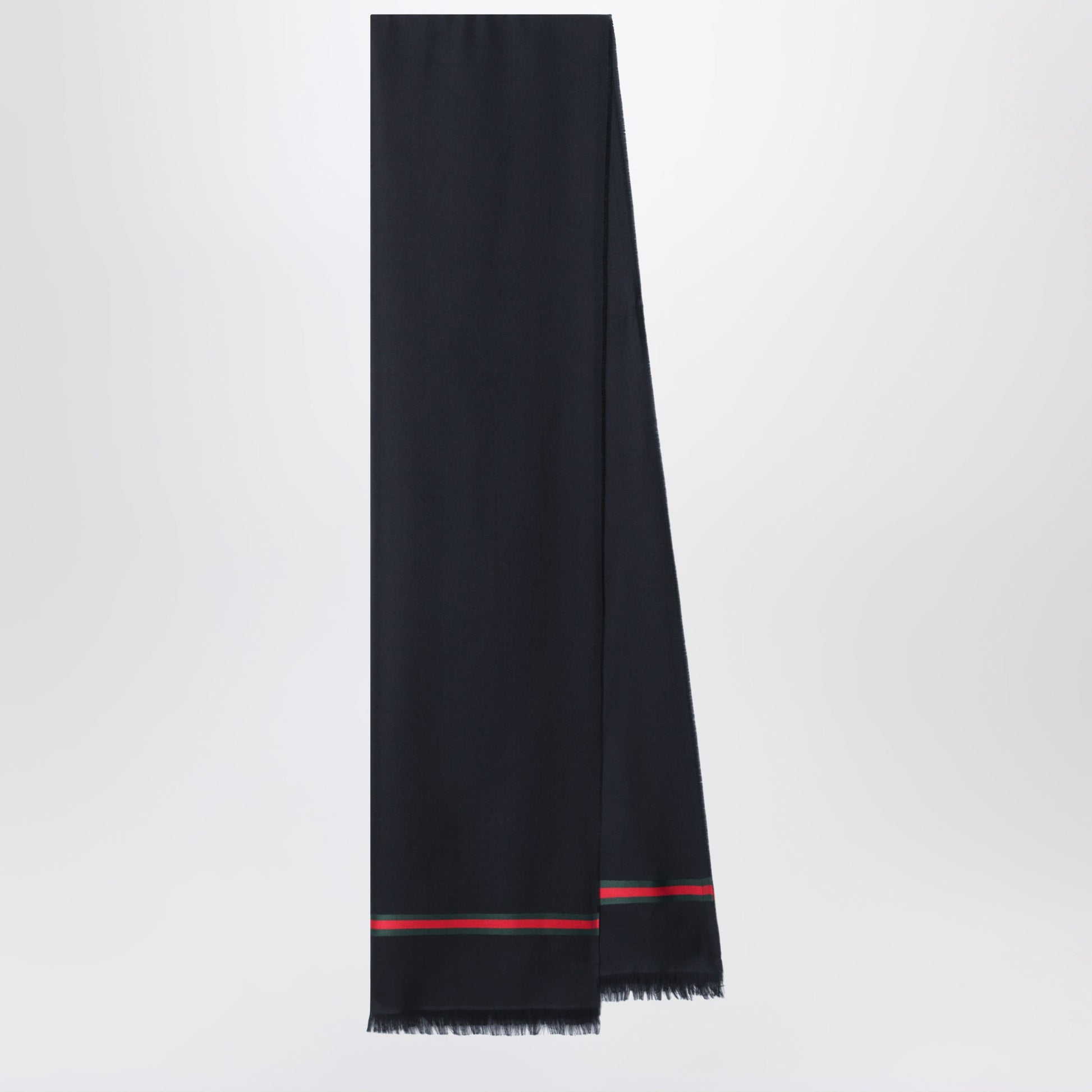 Gucci Midnight Blue Wool And Silk Stole Men GUCCI