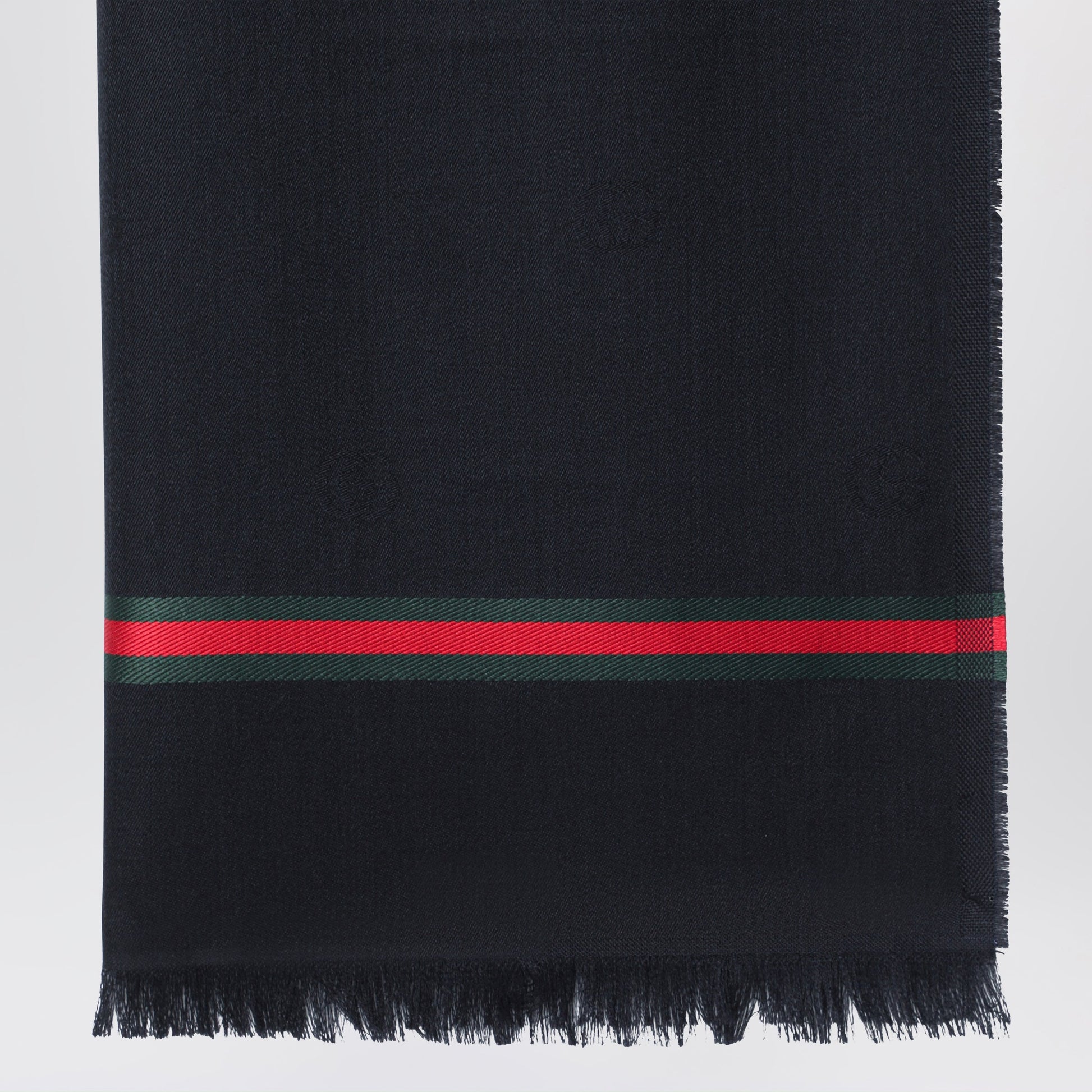 Gucci Midnight Blue Wool And Silk Stole Men GUCCI