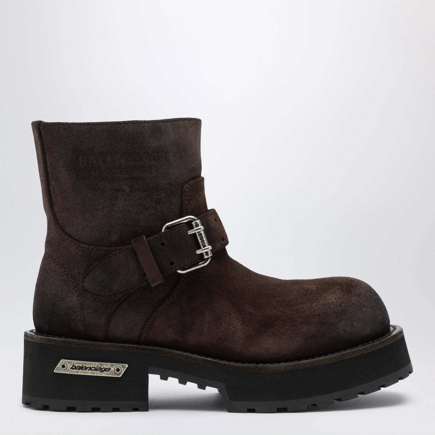 Balenciaga Venom Mini Brown Waxed Suede Calfskin Boots Women BALENCIAGA