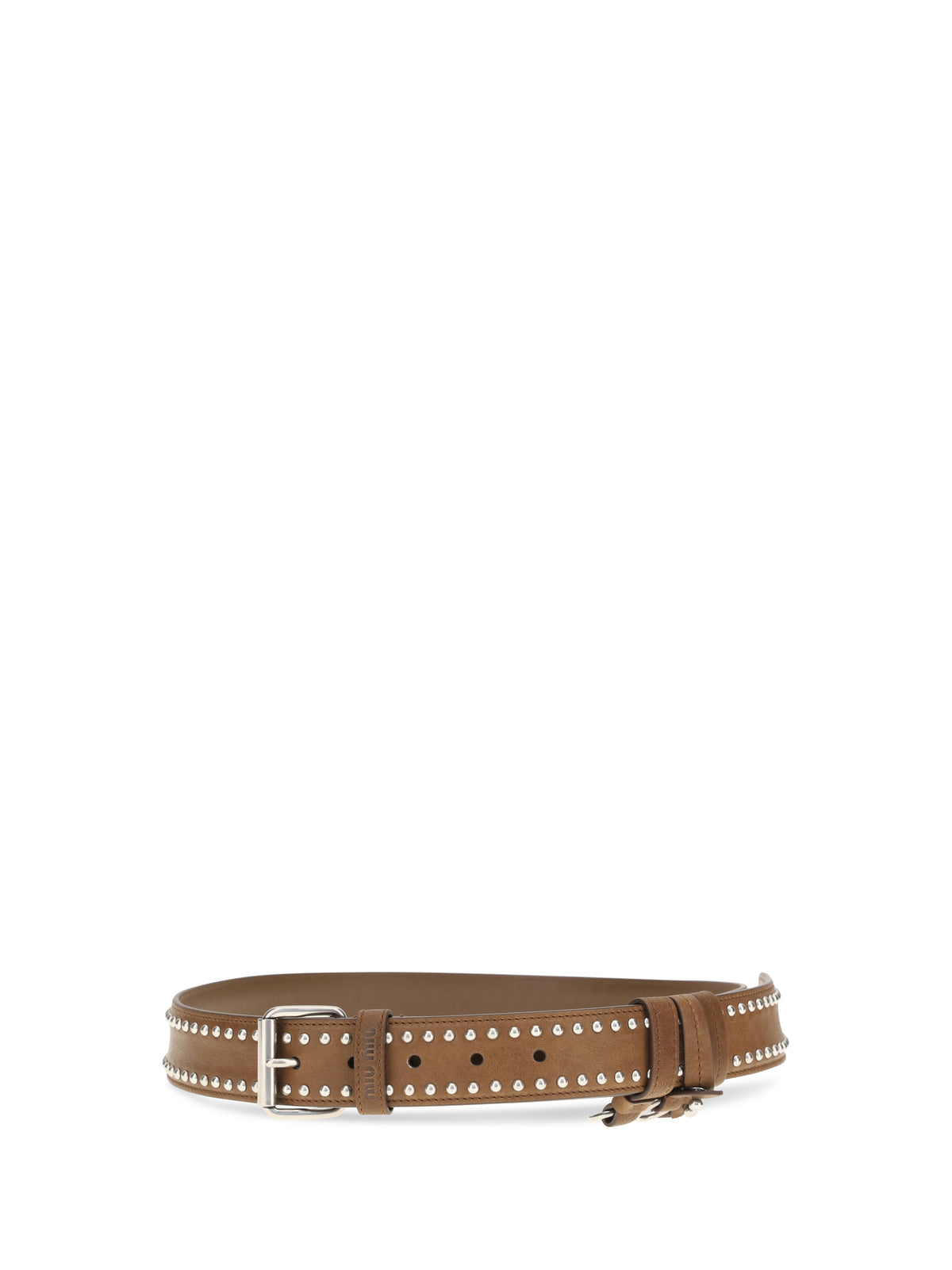 Miu Miu Women Studded Suede Belt MIU MIU