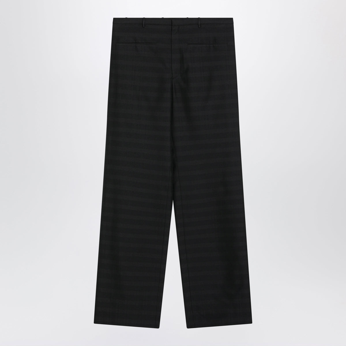 Gucci Wide Black And Grey Silk Trousers Men GUCCI