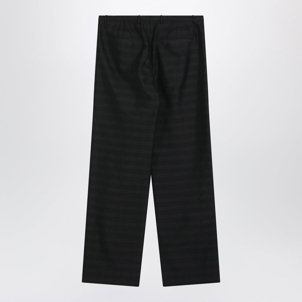 Gucci Wide Black And Grey Silk Trousers Men GUCCI