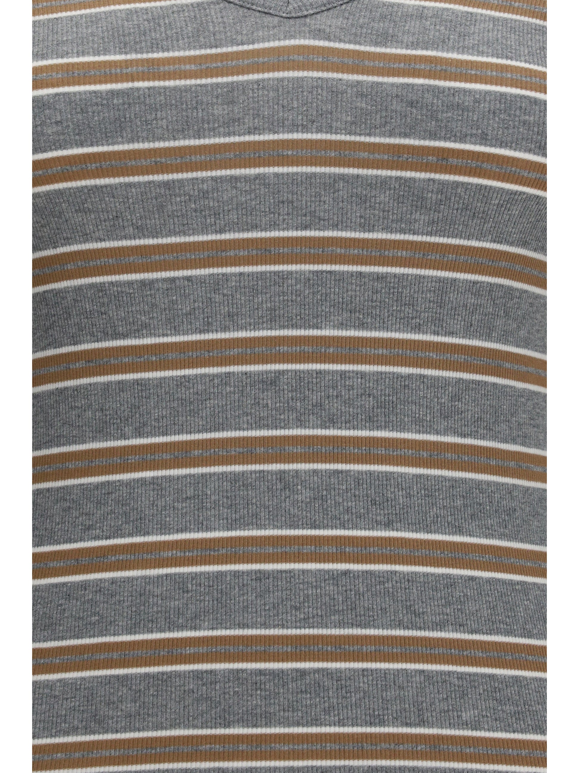 Ganni Women Ribbed V-Neck Long-Sleeve T-Shirt GANNI