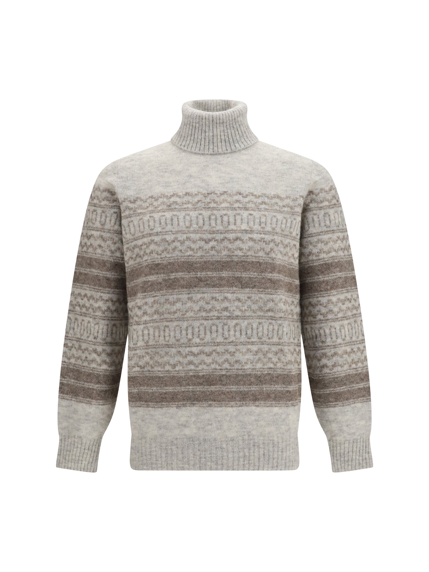 Brunello Cucinelli Men Fair Isle Knit Turtleneck Sweater BRUNELLO CUCINELLI