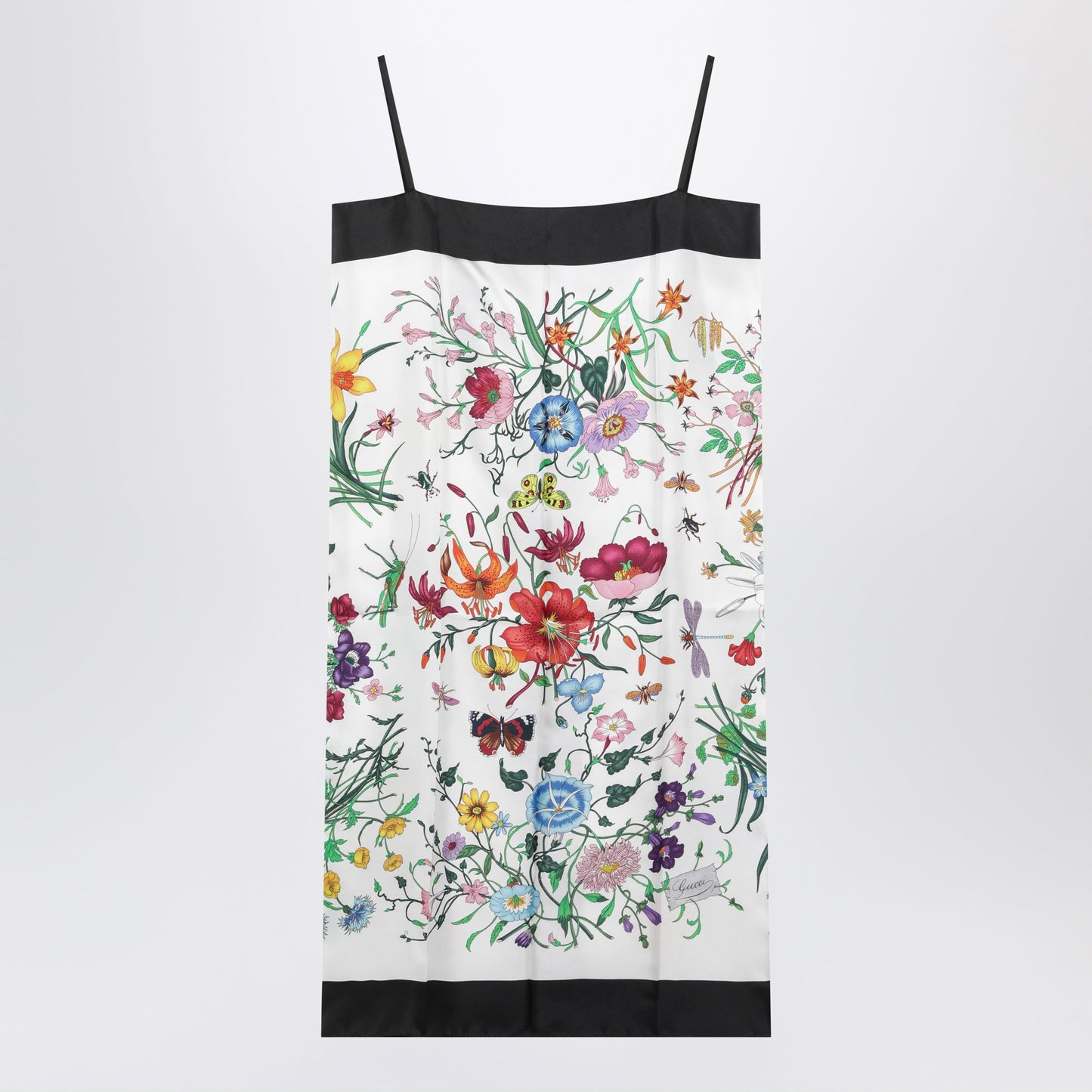 Gucci Flora Printed Silk Twill Dress Women GUCCI