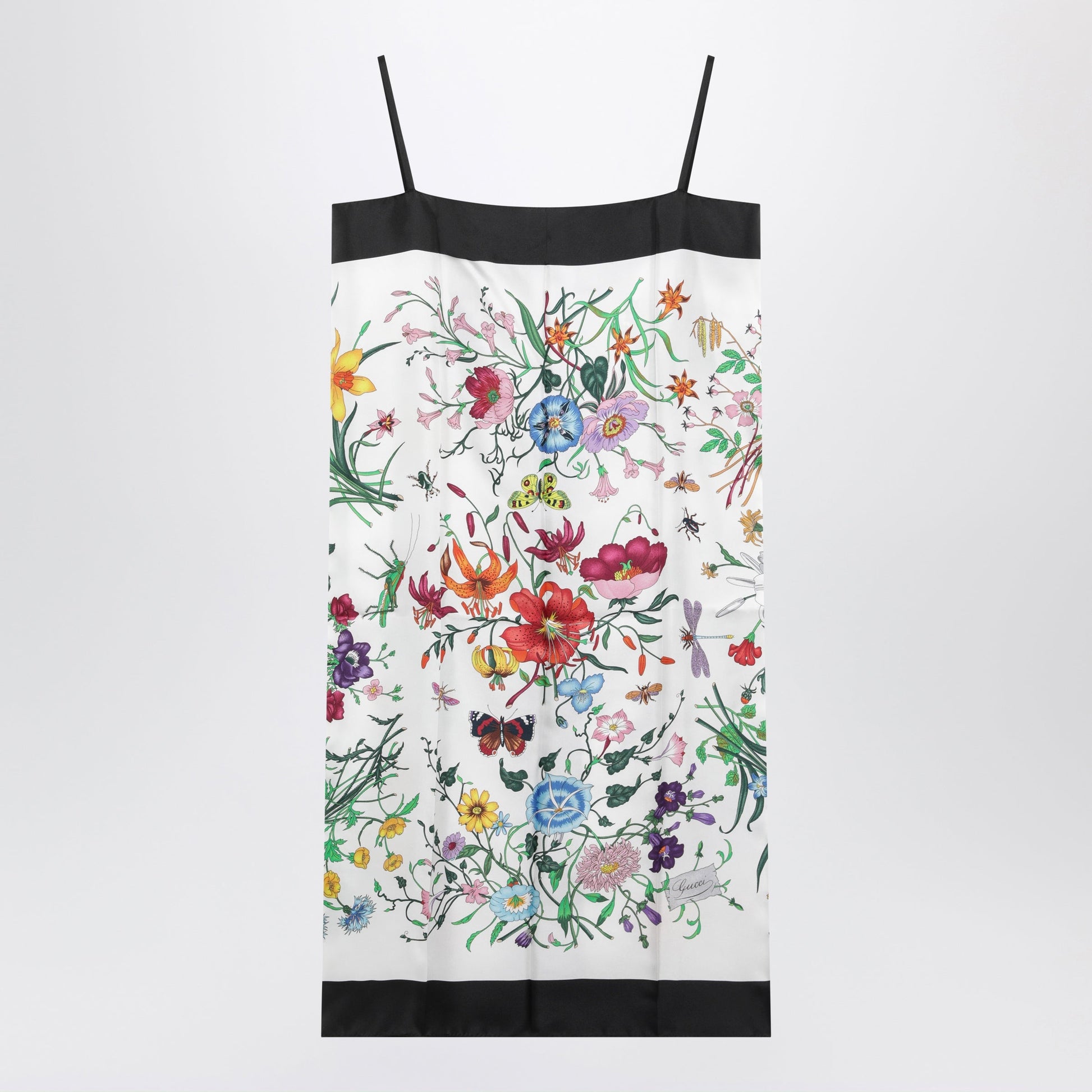 Gucci Flora Printed Silk Twill Dress Women GUCCI