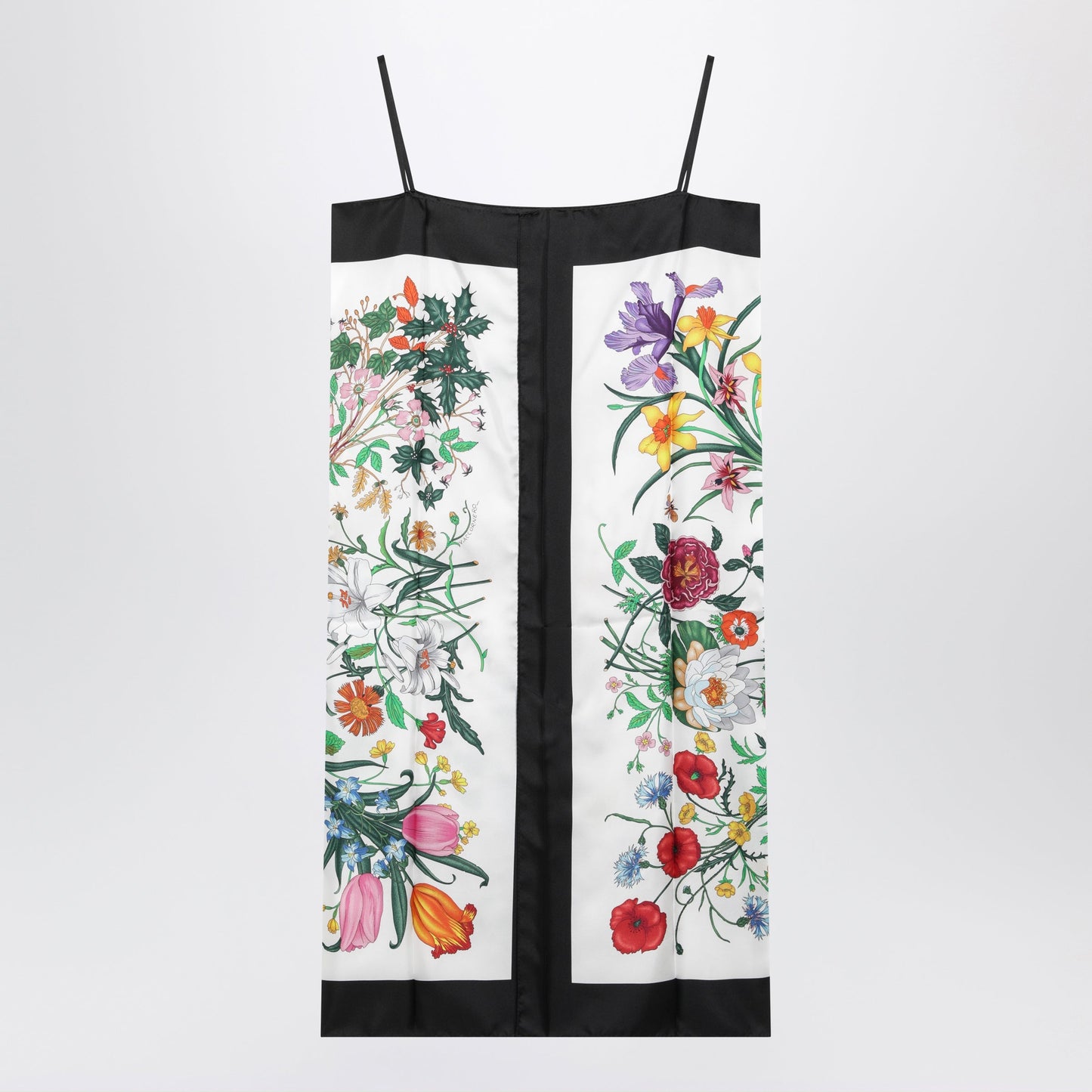 Gucci Flora Printed Silk Twill Dress Women GUCCI