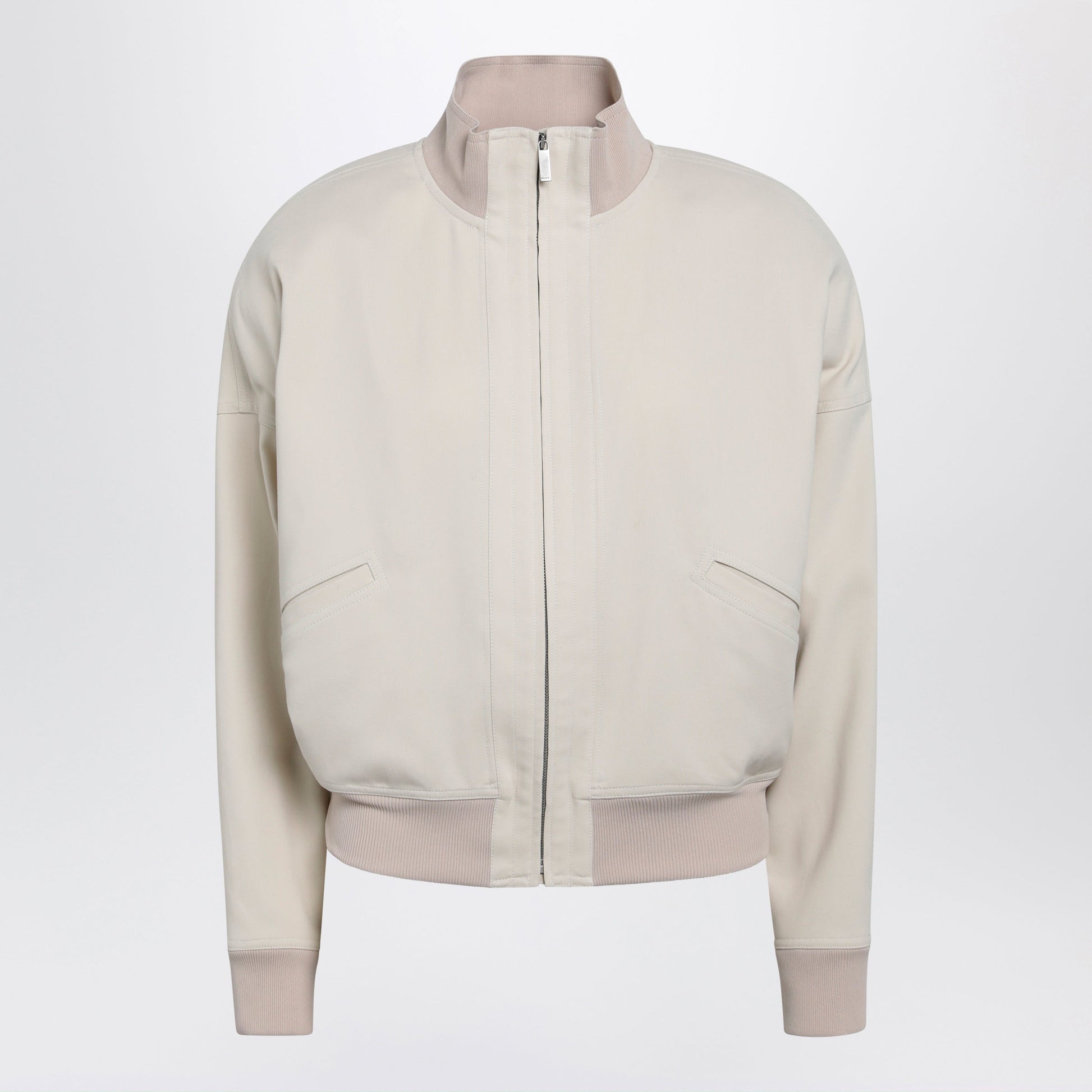 Gucci Ã‰Cru Poplin Zip Jacket Women GUCCI