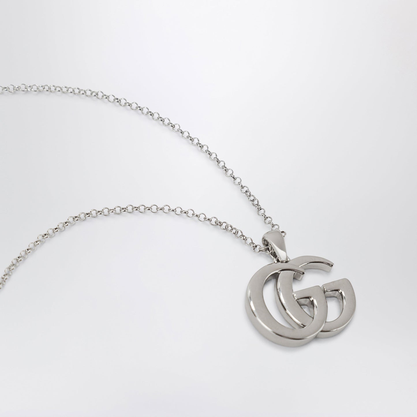 Gucci Gg Marmont Necklace With Silver-Tone Double G Pendant Women GUCCI
