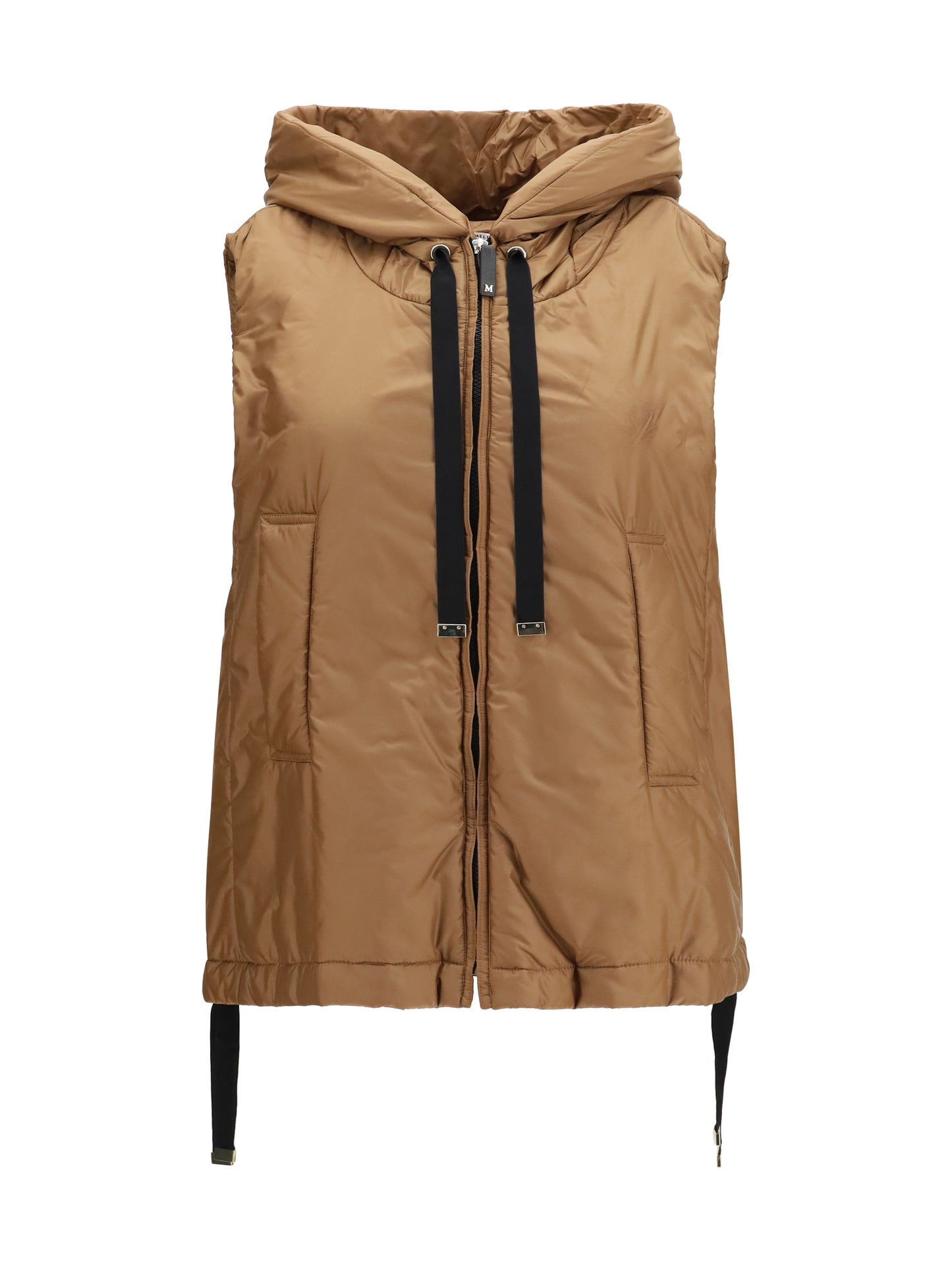 Max Mara The Cube Women Hooded Padded Vest In Water Repellent Canvas MAX MARA THE CUBE