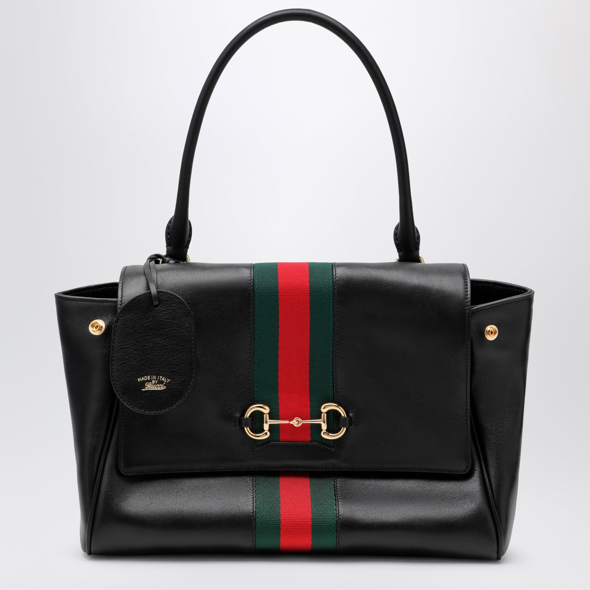 Gucci Paparazzo Medium Top-Handle Bag In Soft Black Leather Women GUCCI