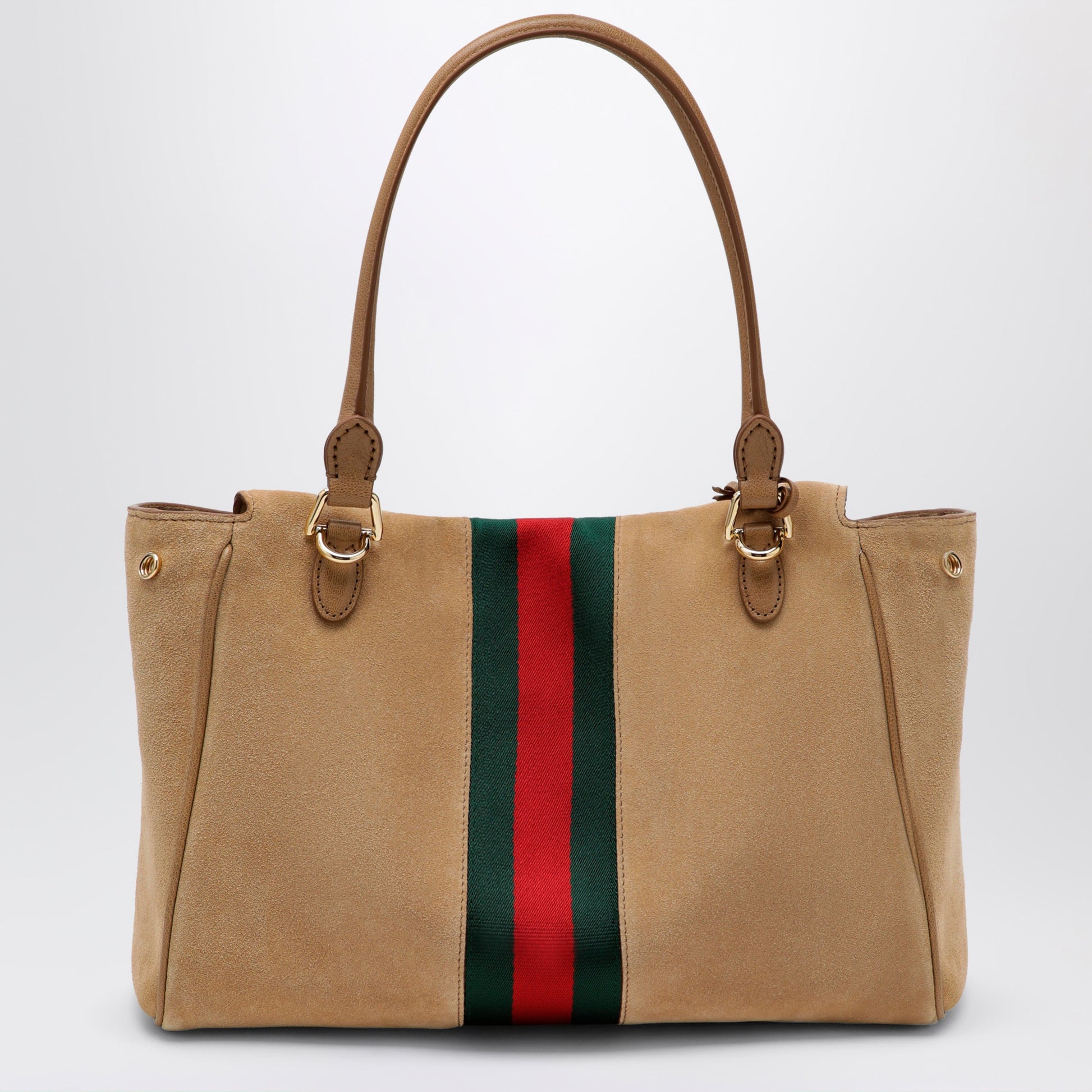 Gucci Medium Paparazzo Handbag In Sand-Coloured Suede Women GUCCI