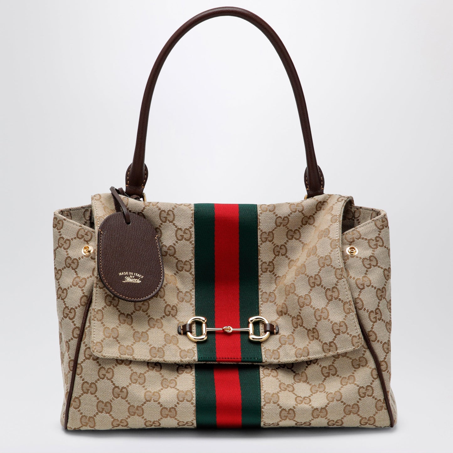 Gucci Medium Paparazzo Top-Handle Bag In Gg Canvas, Brown Women GUCCI