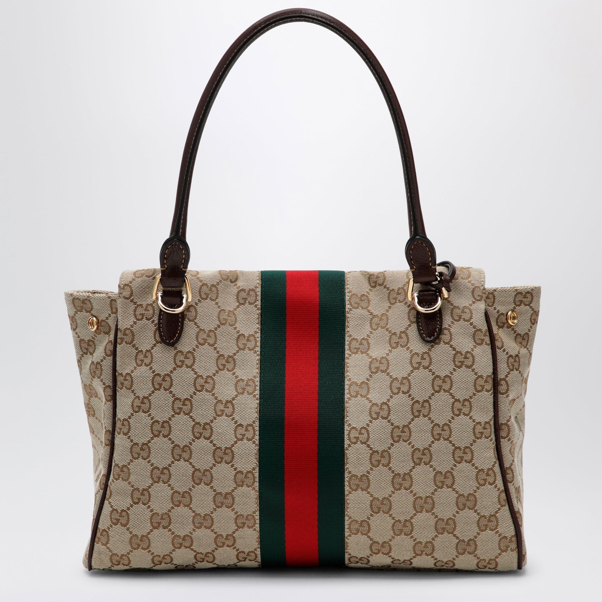 Gucci Medium Paparazzo Top-Handle Bag In Gg Canvas, Brown Women GUCCI